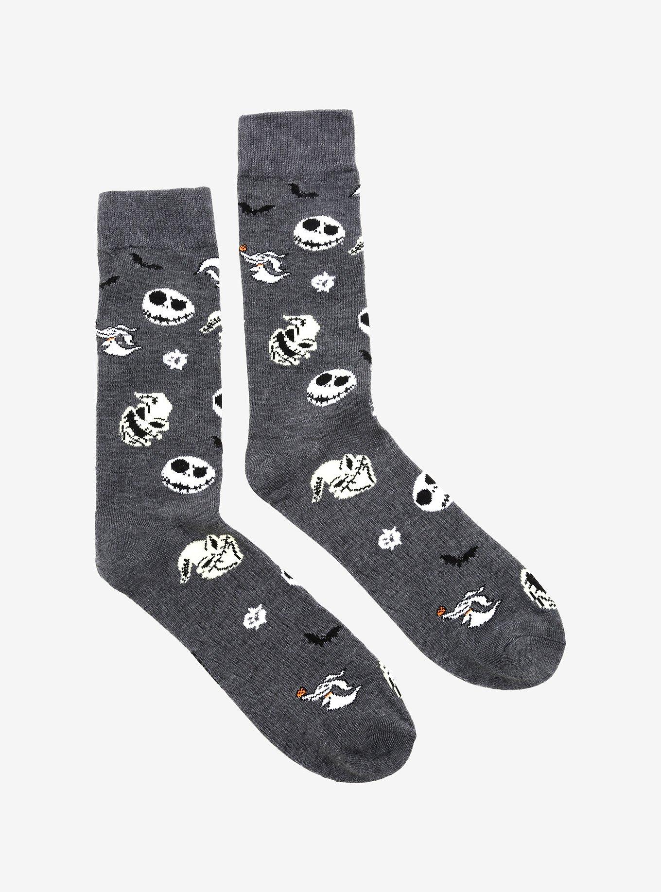 The Nightmare Before Christmas Glow-In-The-Dark Crew Socks, , alternate