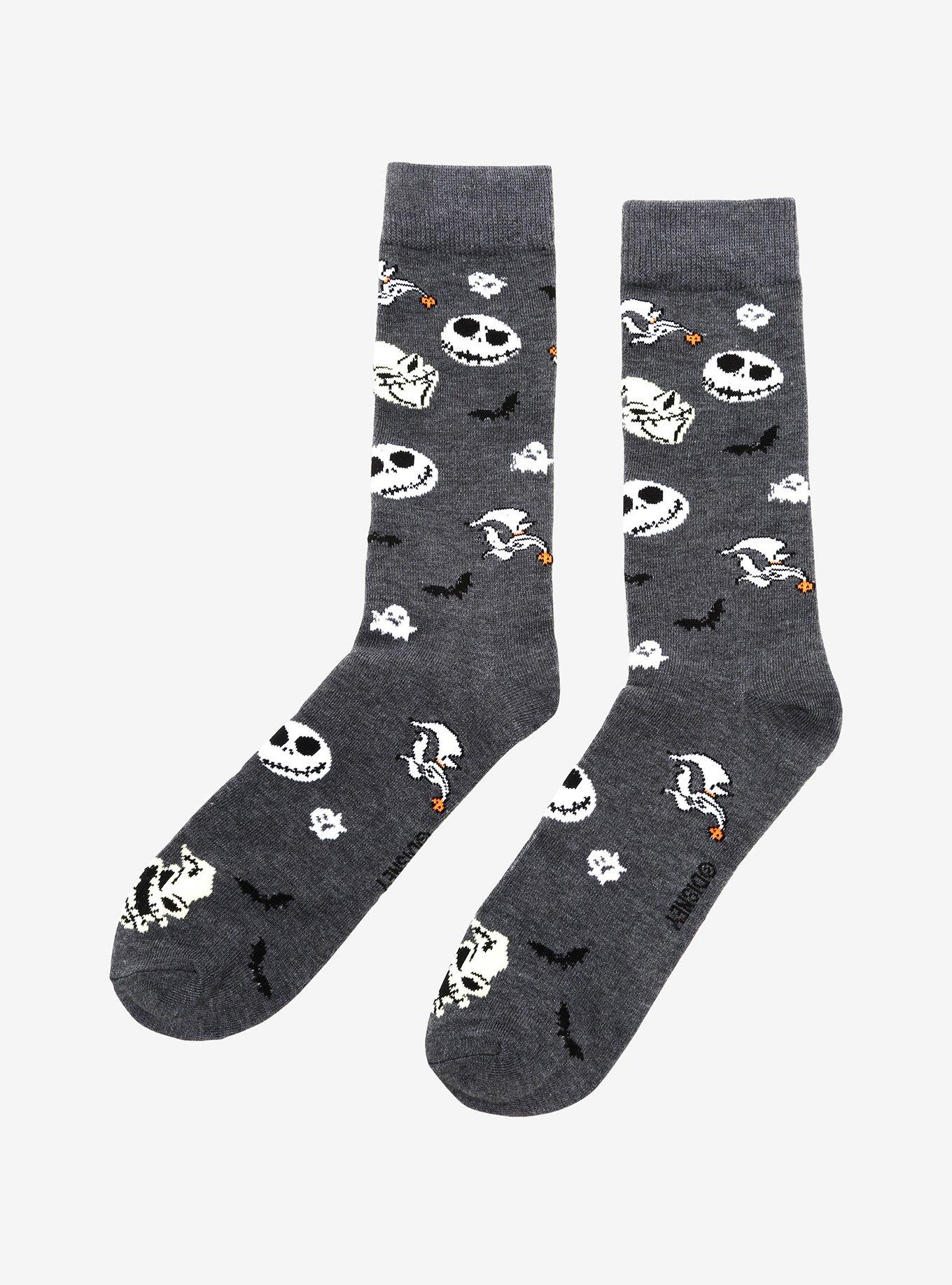 The Nightmare Before Christmas Glow-In-The-Dark Crew Socks, , alternate