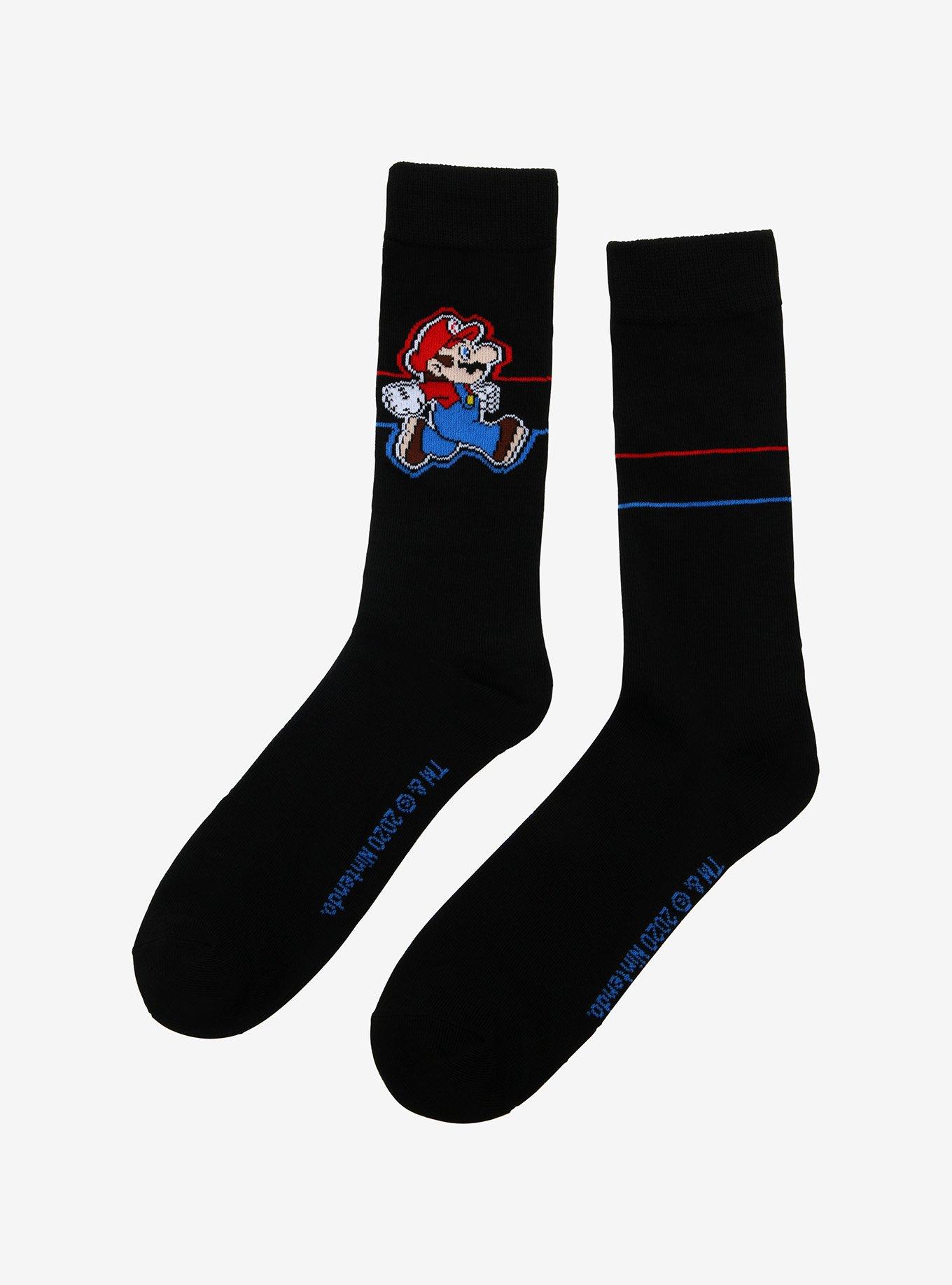 Super Mario Bros. Mario Run Crew Socks, , alternate