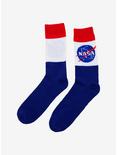 NASA Logo Color-Block Crew Socks, , alternate