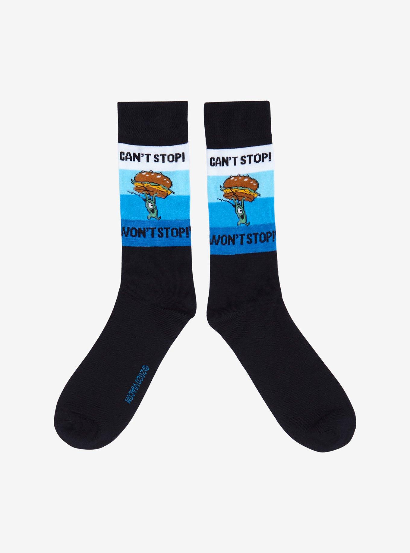 SpongeBob SquarePants Plankton Can't Stop! Won't Stop! Crew Socks, , alternate