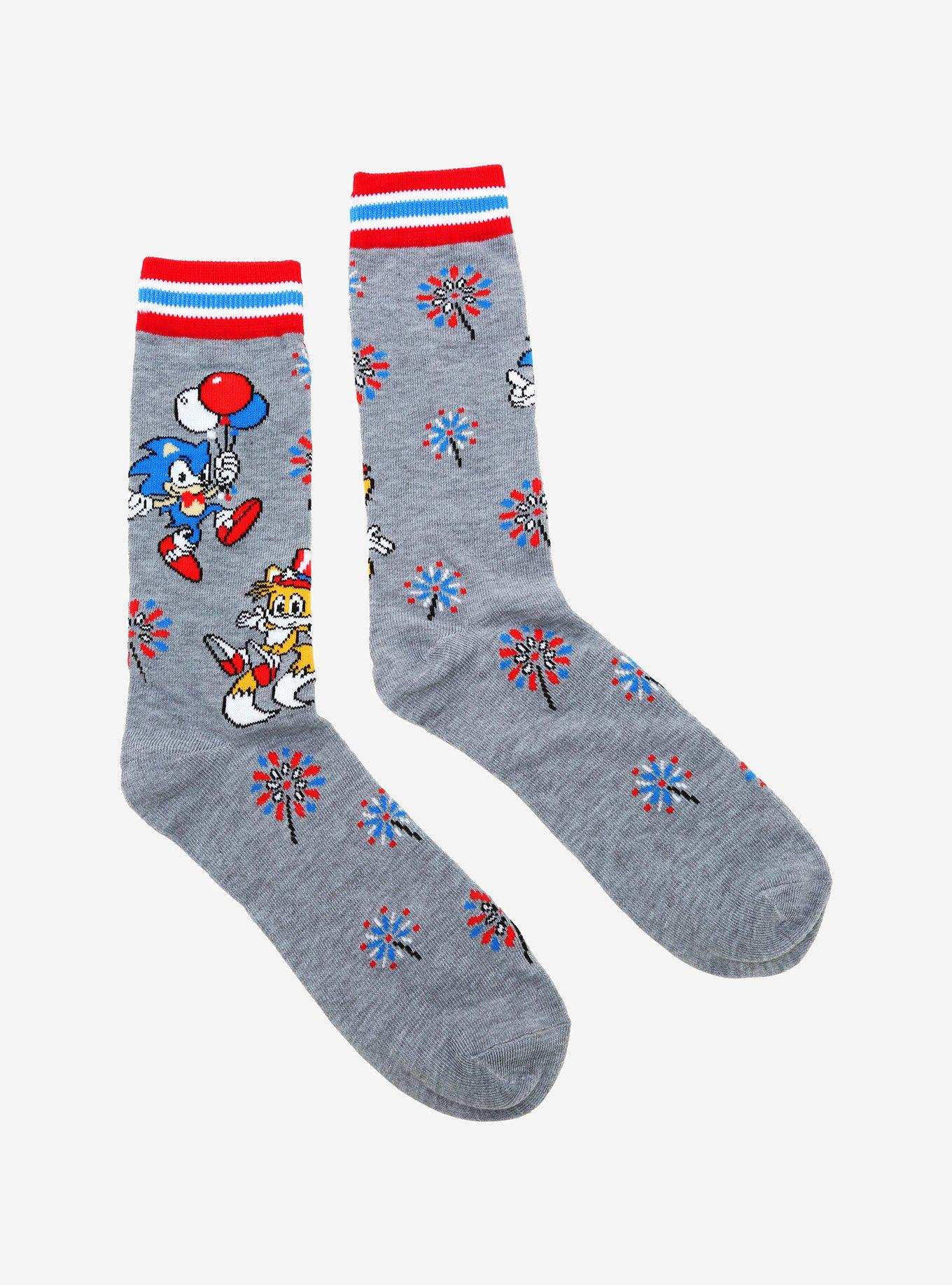 Sonic The Hedgehog Fireworks Crew Socks, , alternate