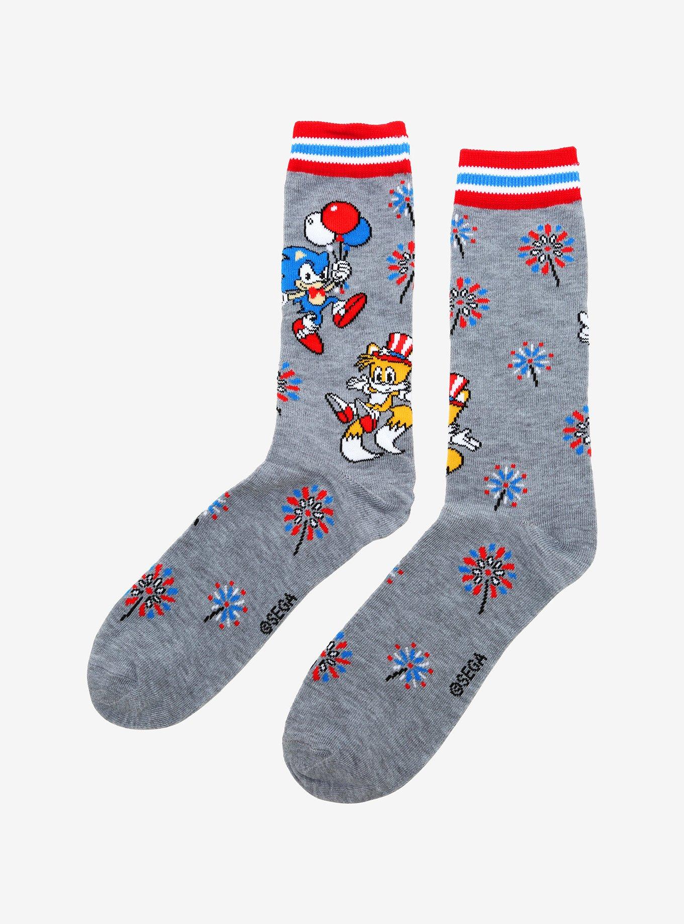 Sonic The Hedgehog Fireworks Crew Socks, , alternate