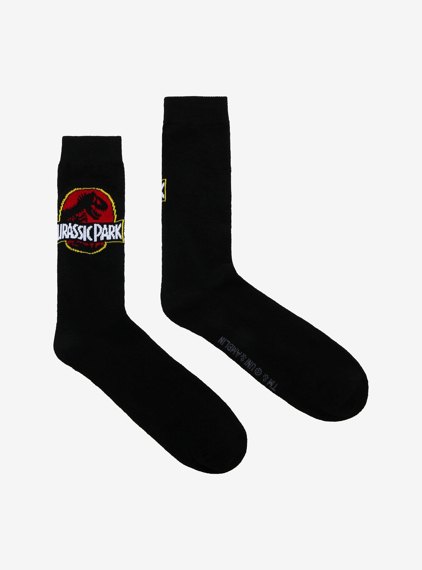 Jurassic Park Logo Crew Socks, , alternate