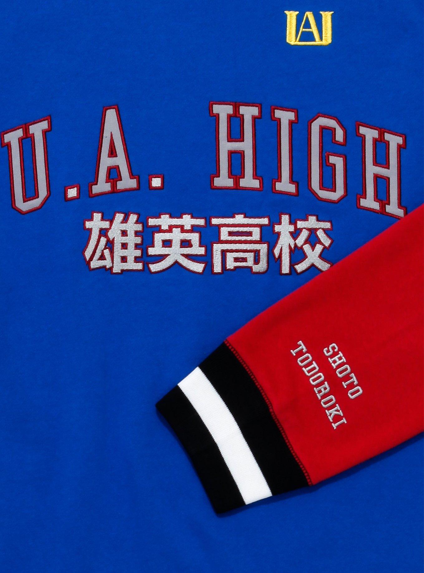 My Hero Academia U.A. High Todoroki Multicolored Varsity Crewneck - BoxLunch Exclusive, MULTI, alternate