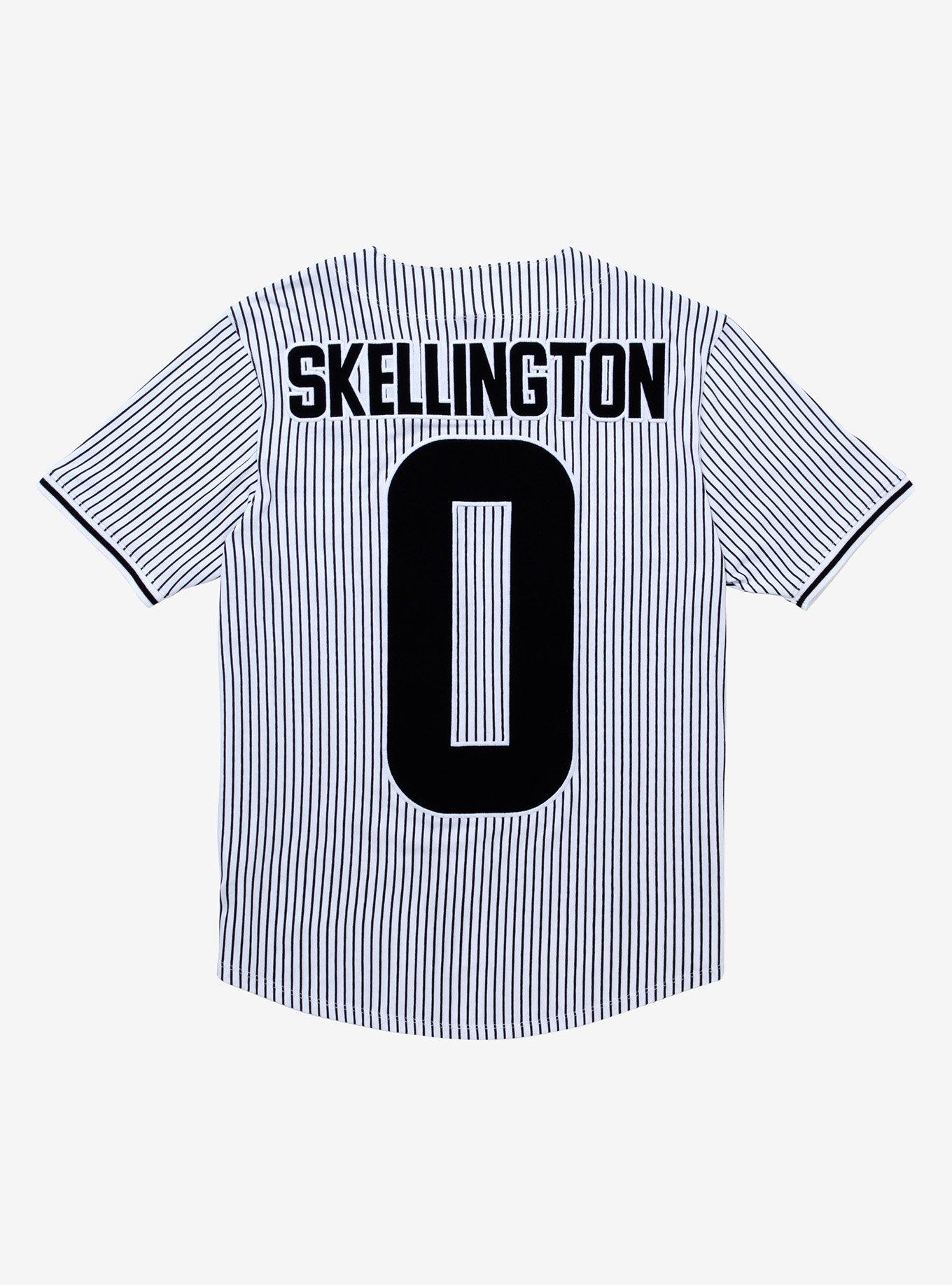 Disney The Nightmare Before Christmas Halloween Town Baseball Jersey - BoxLunch Exclusive, PINSTRIPE, alternate