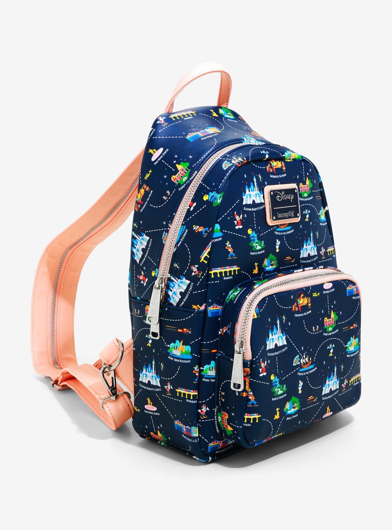 Loungefly Disneyland 65th Anniversary Map 2-in-1 Convertible Mini Backpack - BoxLunch Exclusive, , alternate