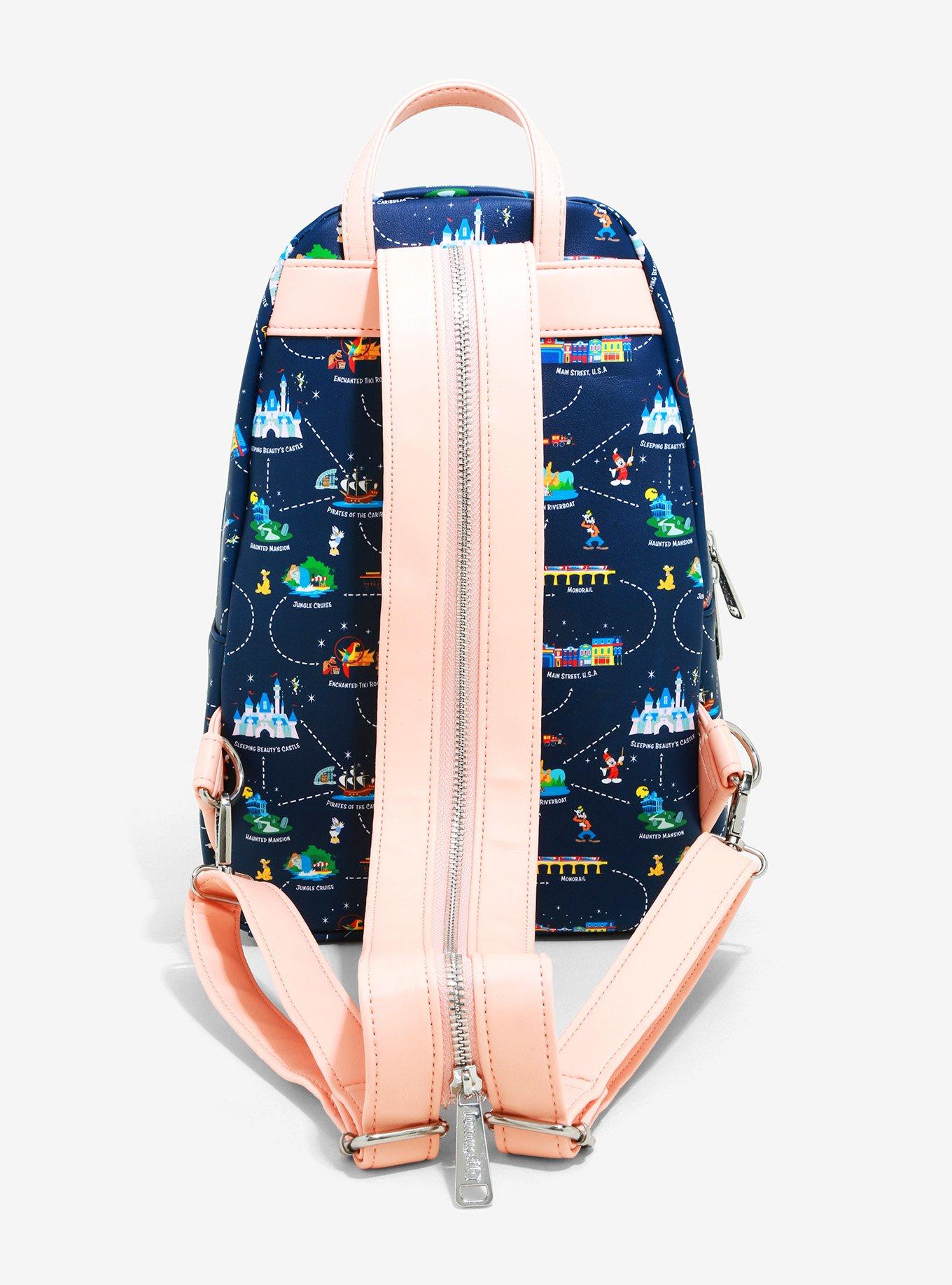 Loungefly Disneyland 65th Anniversary Map 2-in-1 Convertible Mini Backpack - BoxLunch Exclusive, , alternate