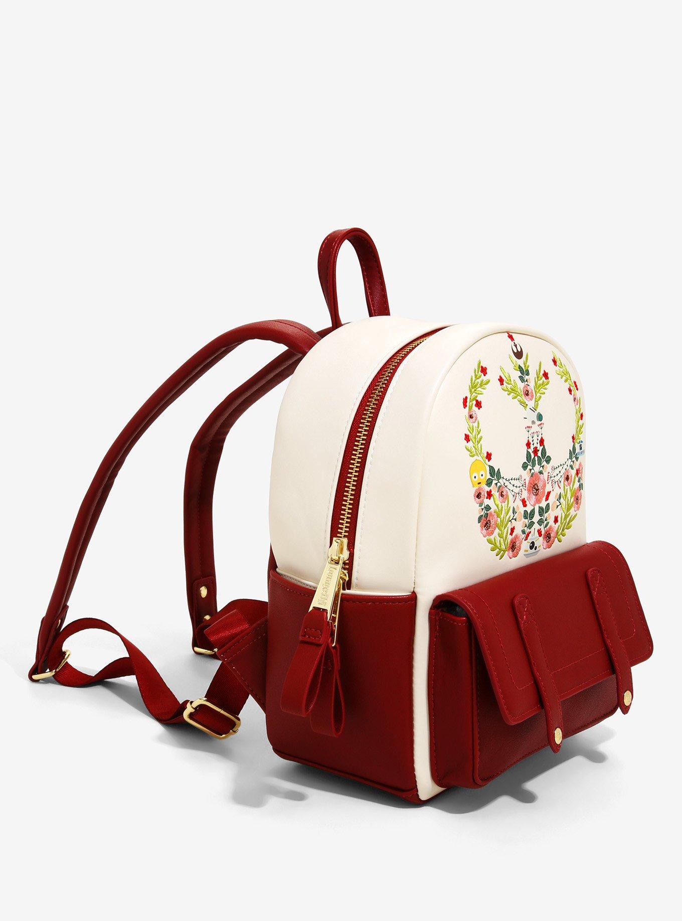 Loungefly Star Wars Floral Rebel Symbol 2-Tone Mini Backpack - BoxLunch Exclusive, , alternate