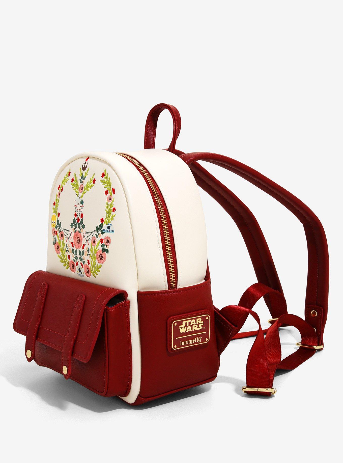 Loungefly Star Wars Floral Rebel Symbol 2-Tone Mini Backpack - BoxLunch Exclusive, , alternate