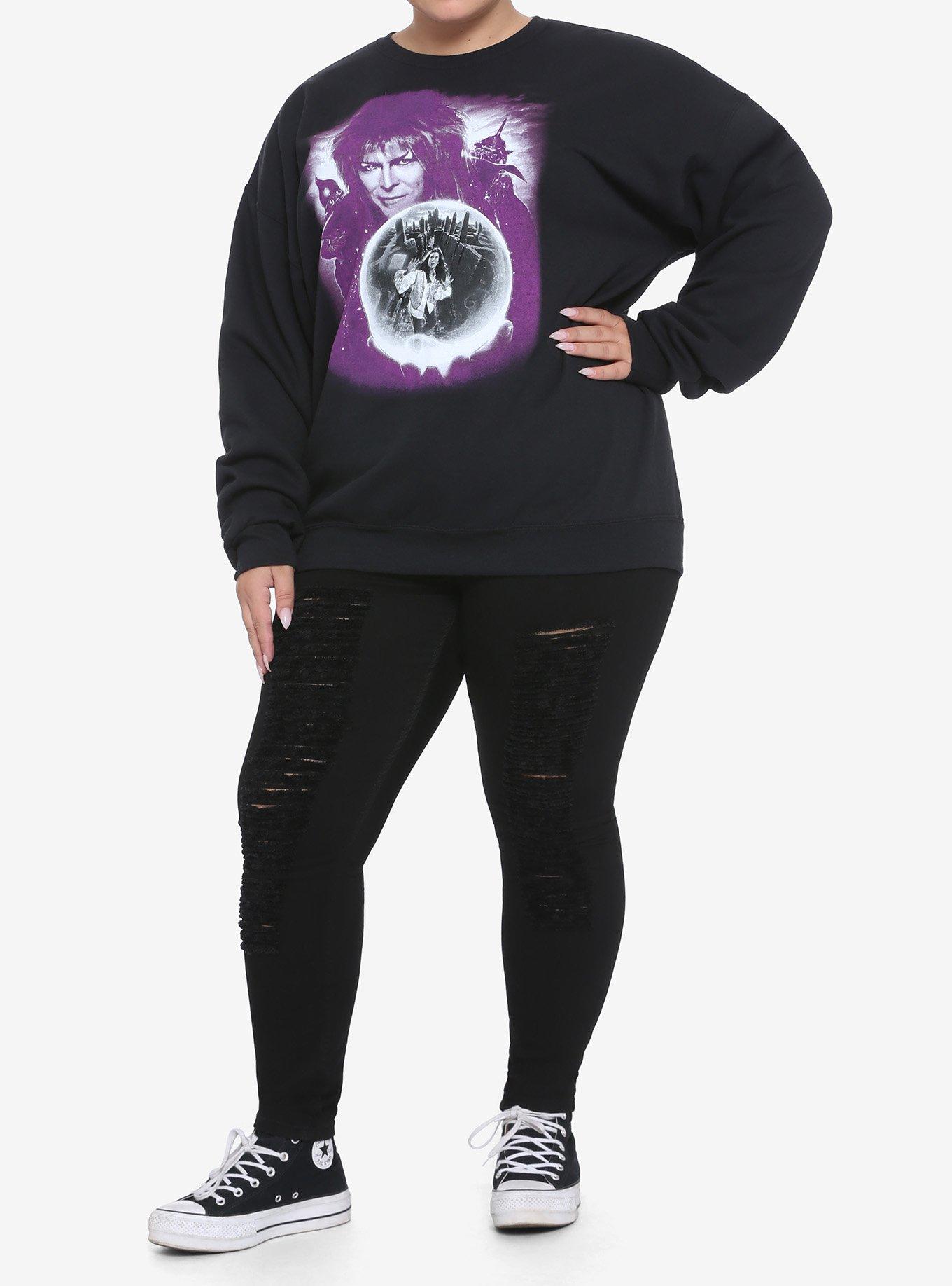 Labyrinth Jareth & Sarah Girls Sweatshirt Plus Size, MULTI, alternate