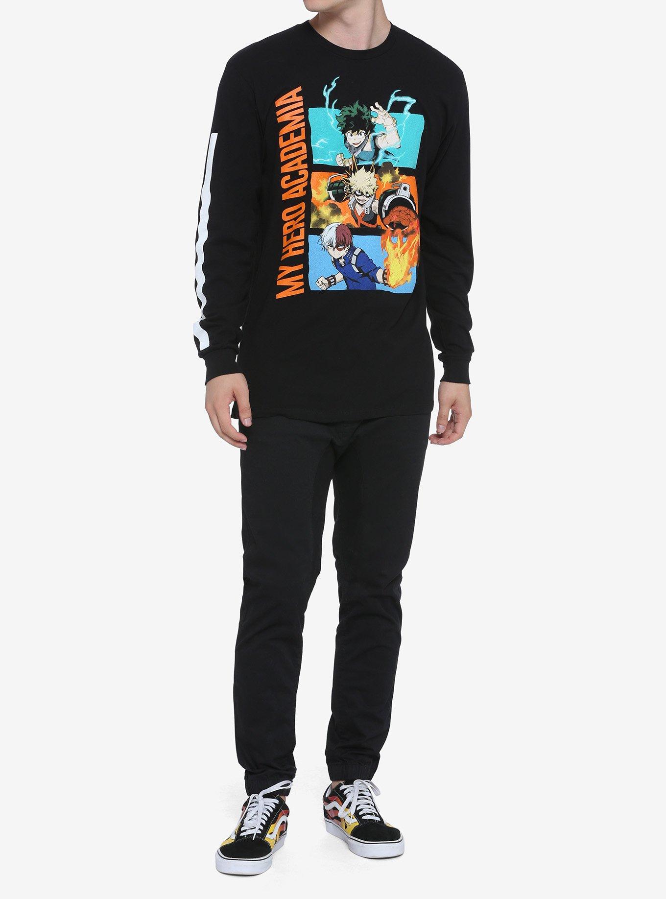 My Hero Academia Hero Trio Hero Panel Long-Sleeve T-Shirt, MULTI, alternate
