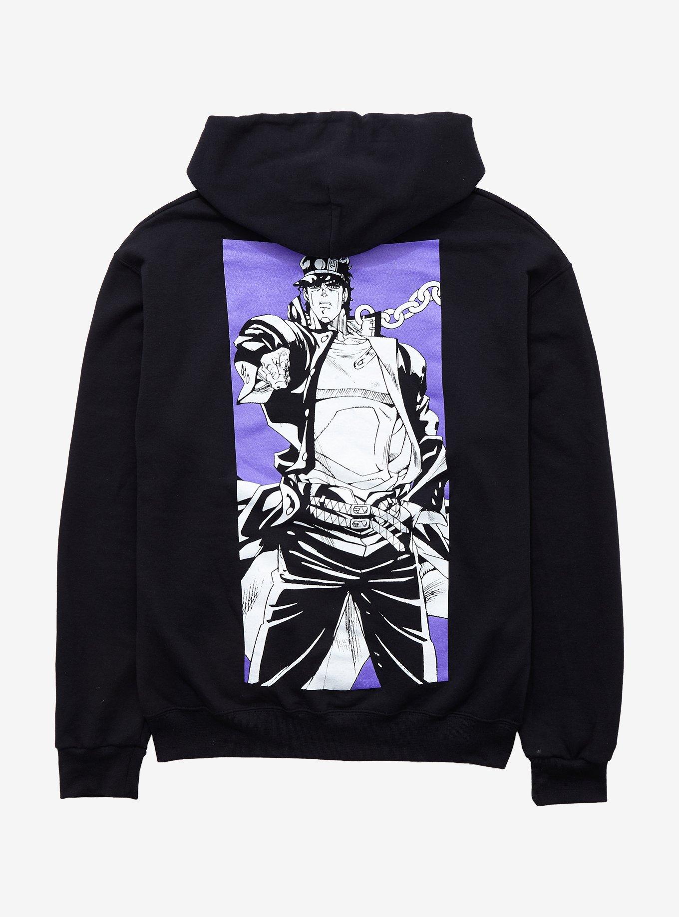 JoJo's Bizarre Adventure: Stardust Crusaders Logo & Jotaro Hoodie, MULTI, alternate