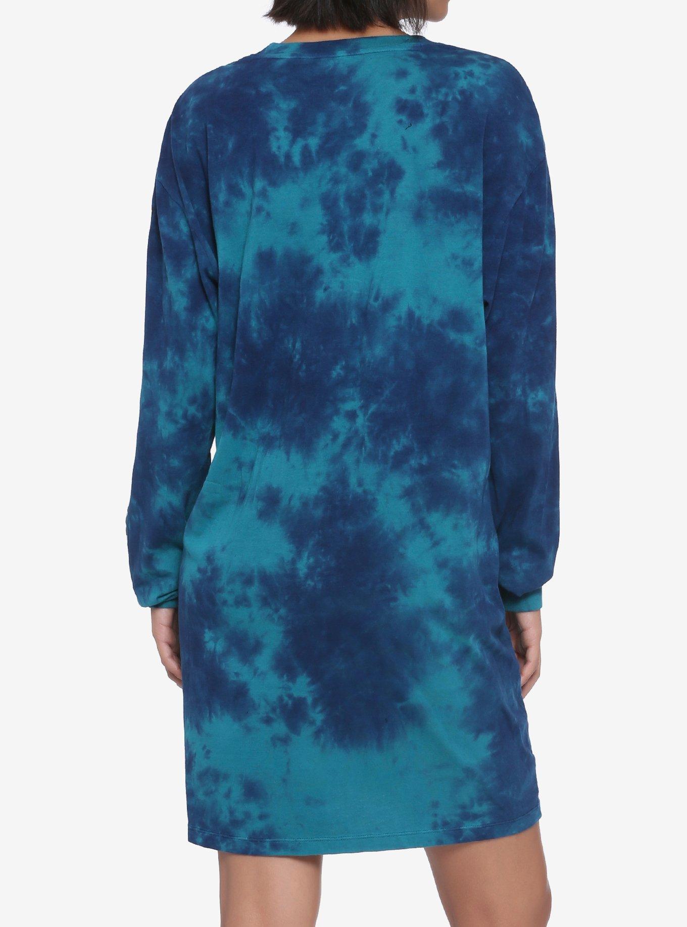 My Hero Academia Deku Tie-Dye Long-Sleeve T-Shirt Dress, TIE DYE, alternate