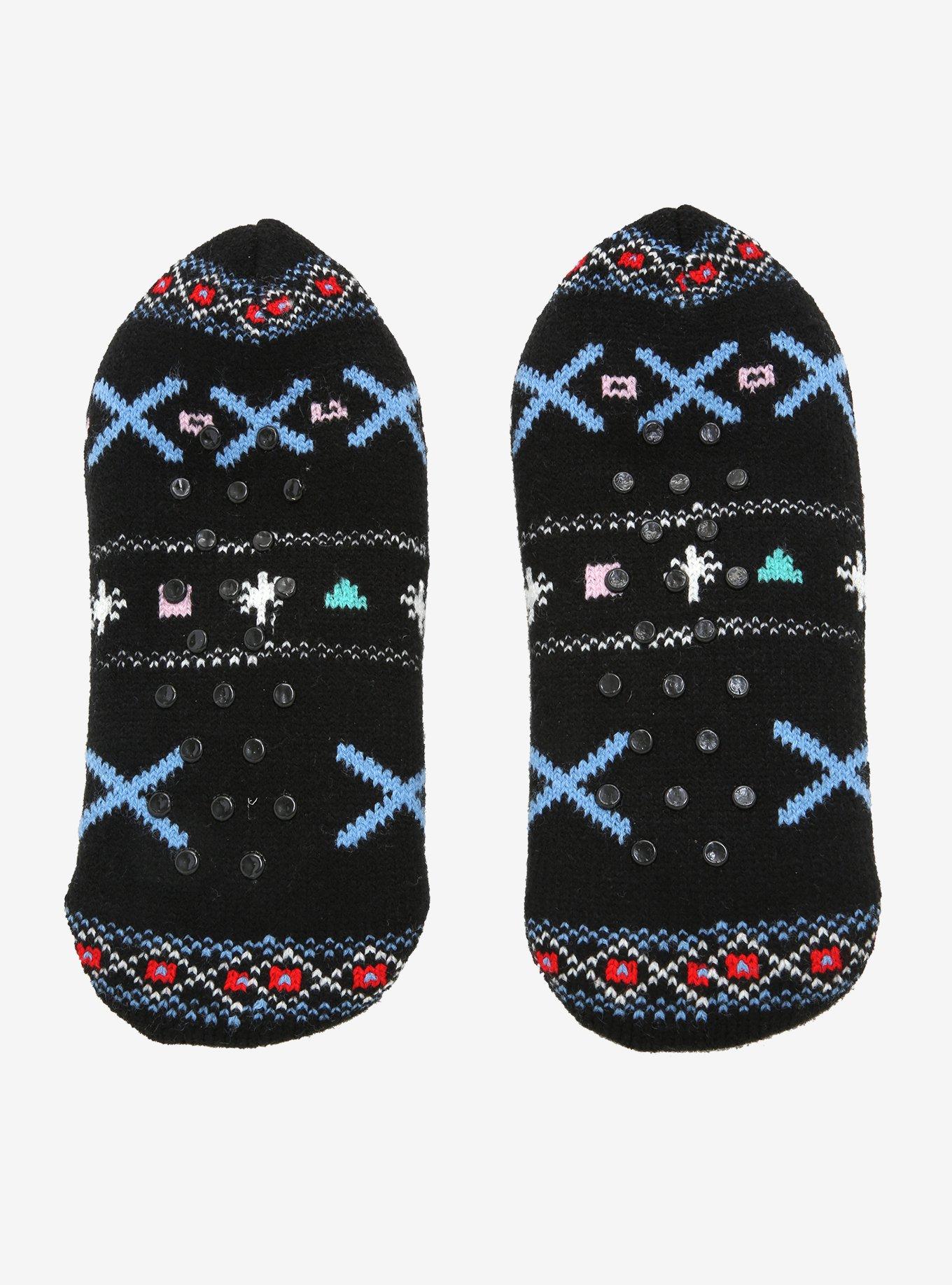 PlayStation Fair Isle Slipper Socks - BoxLunch Exclusive, , alternate