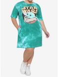 Her Universe Star Wars The Mandalorian The Child Tie-Dye T-Shirt Dress Plus Size, MULTI, alternate