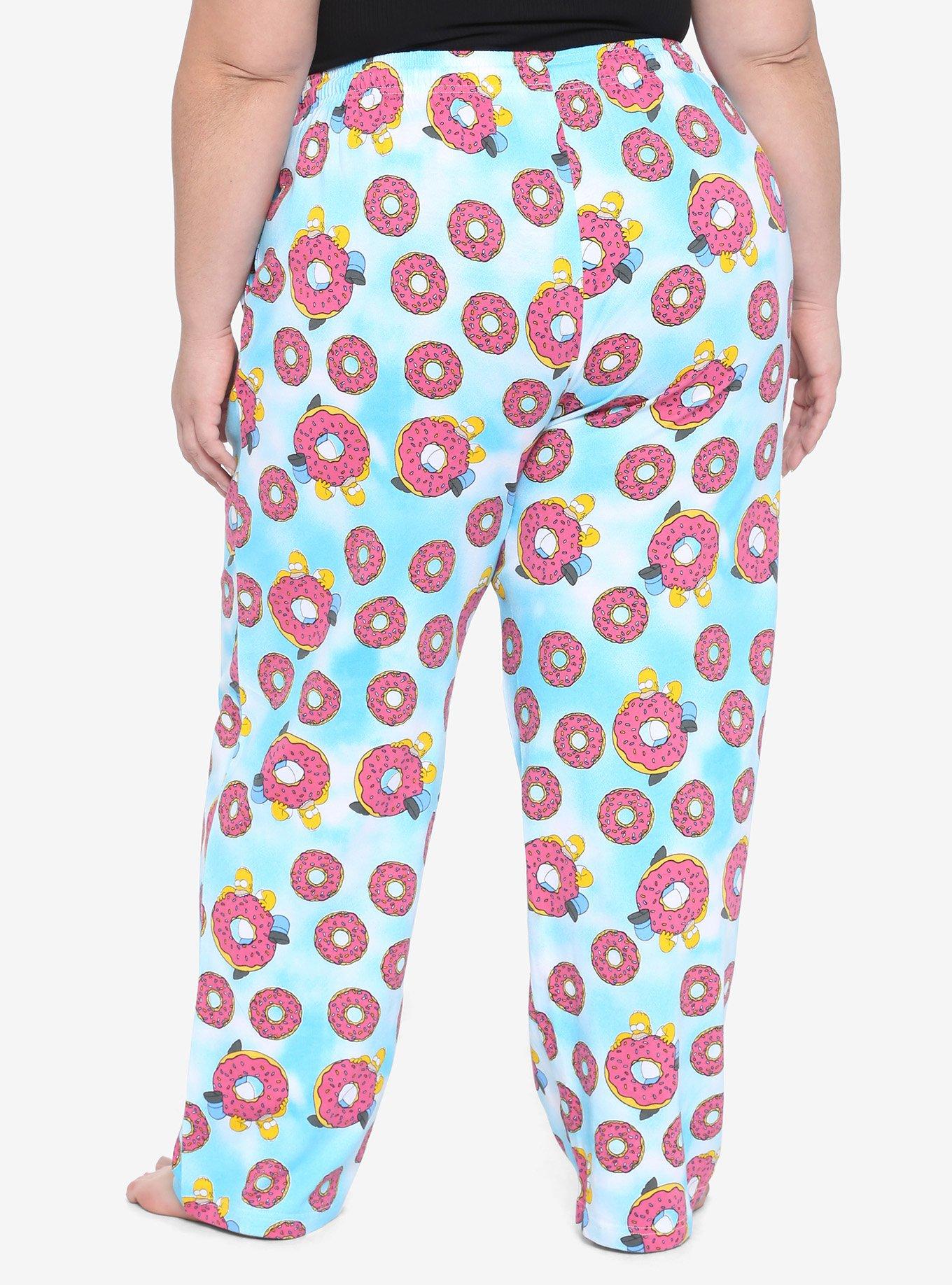 The Simpsons Homer & Donut Girls Pajama Pants Plus Size, MULTI, alternate