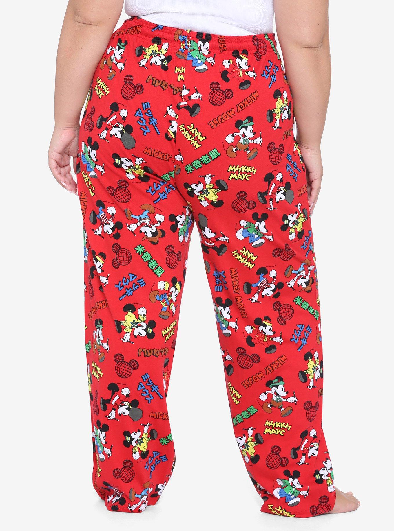 Disney Mickey Mouse Traveling Girls Pajama Pants Plus Size, MULTI, alternate