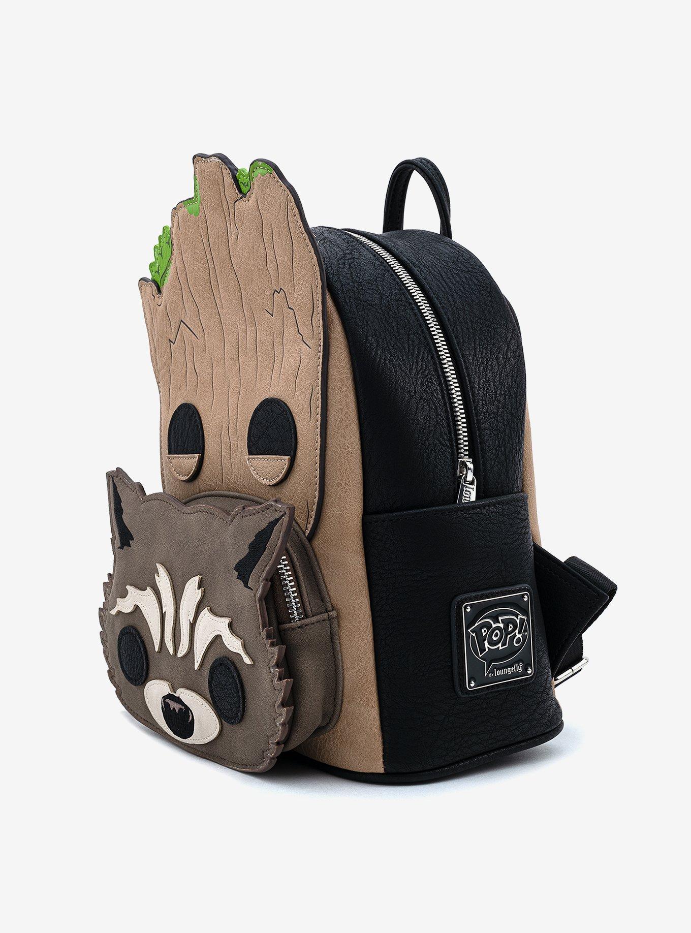 Loungefly Marvel Guardians Of The Galaxy Pop! By LF Groot & Rocket Mini Backpack, , alternate