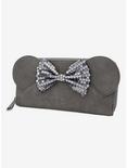 Loungefly Disney Minnie Mouse Grey Sequin Bow Zipper Wallet, , alternate