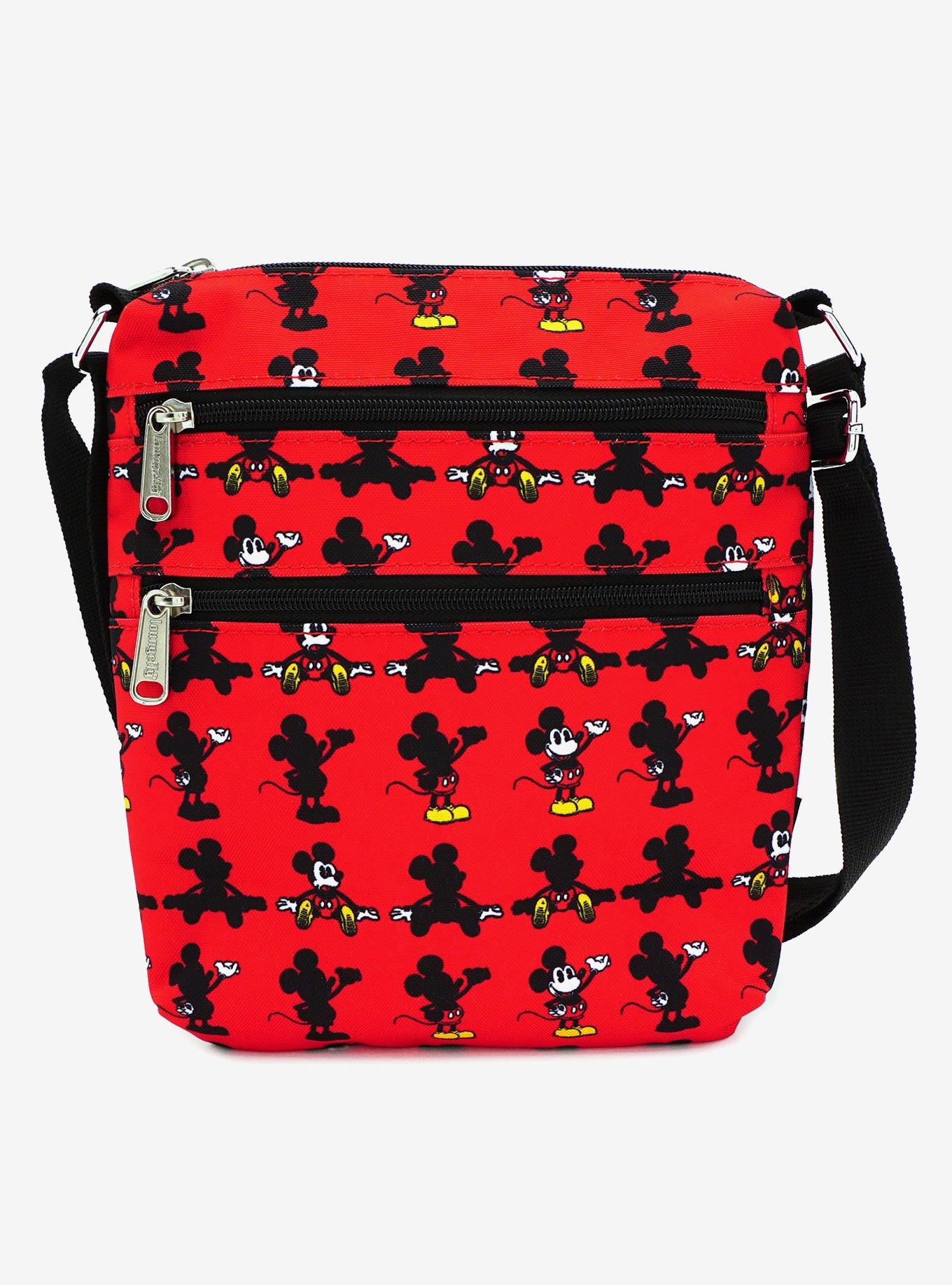 Loungefly Disney Mickey Mouse Silhouette Passport Crossbody Bag, , alternate