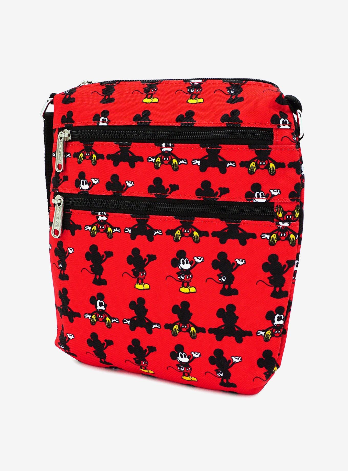 Loungefly Disney Mickey Mouse Silhouette Passport Crossbody Bag, , alternate