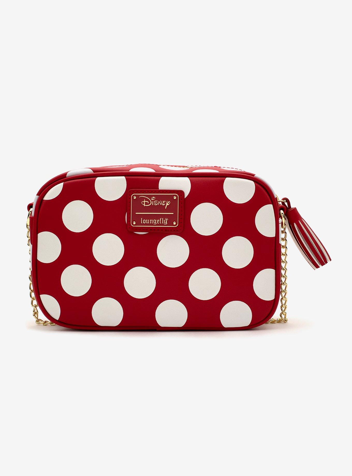 Loungefly Disney Red & White Polka Dot Crossbody Bag, , alternate