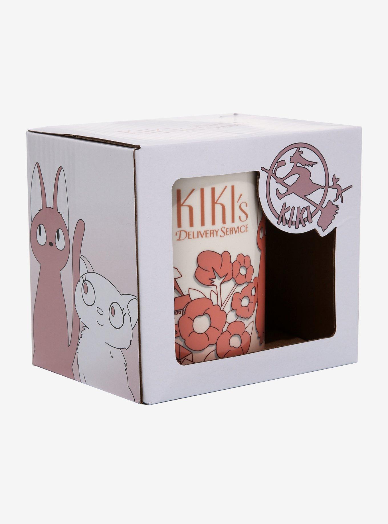 Studio Ghibli Kiki's Delivery Service Jiji & Lily Pink Sketch Mug, , alternate