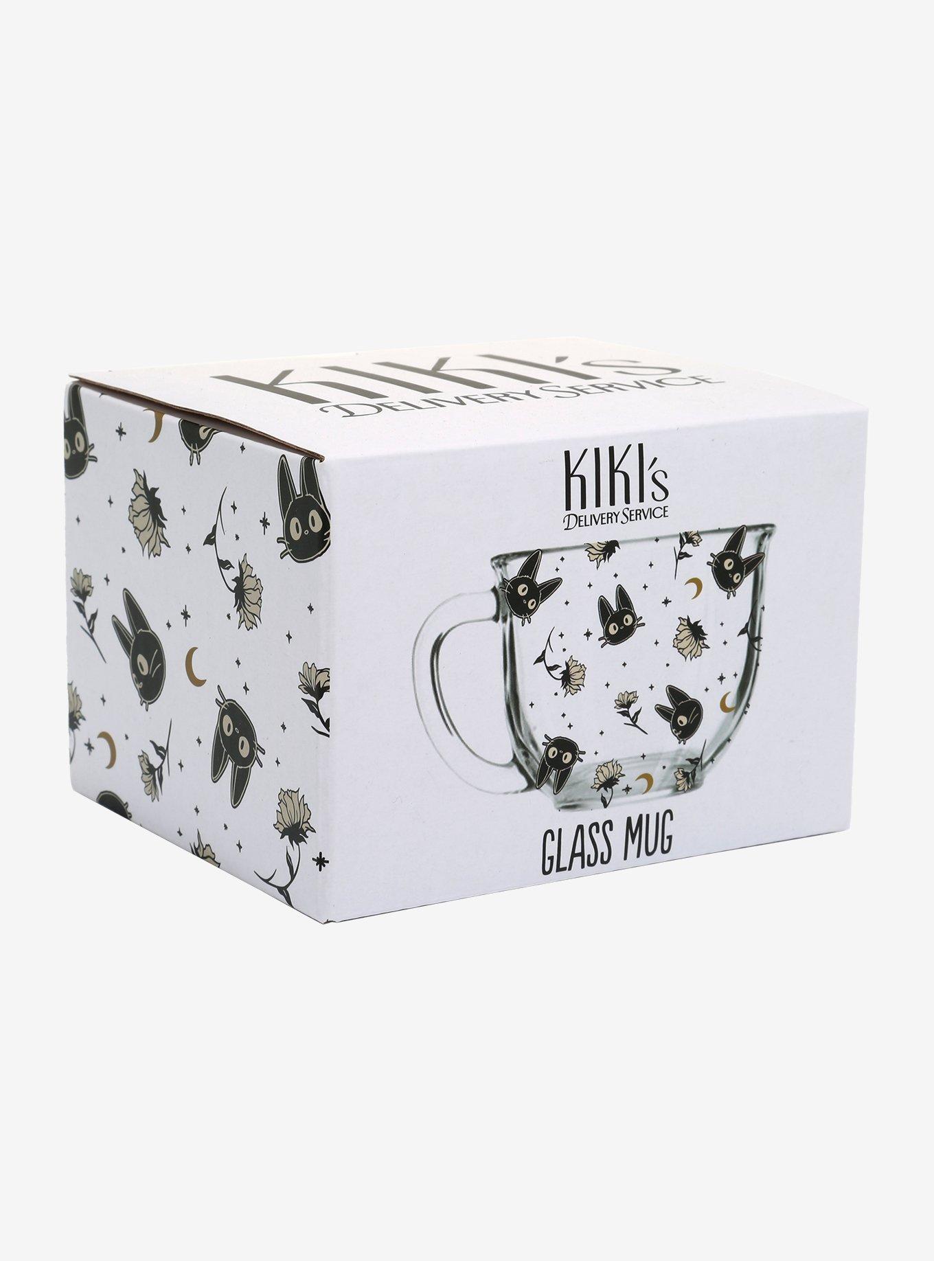 Studio Ghibli Kiki's Delivery Service Jiji Floral Clear Mug, , alternate