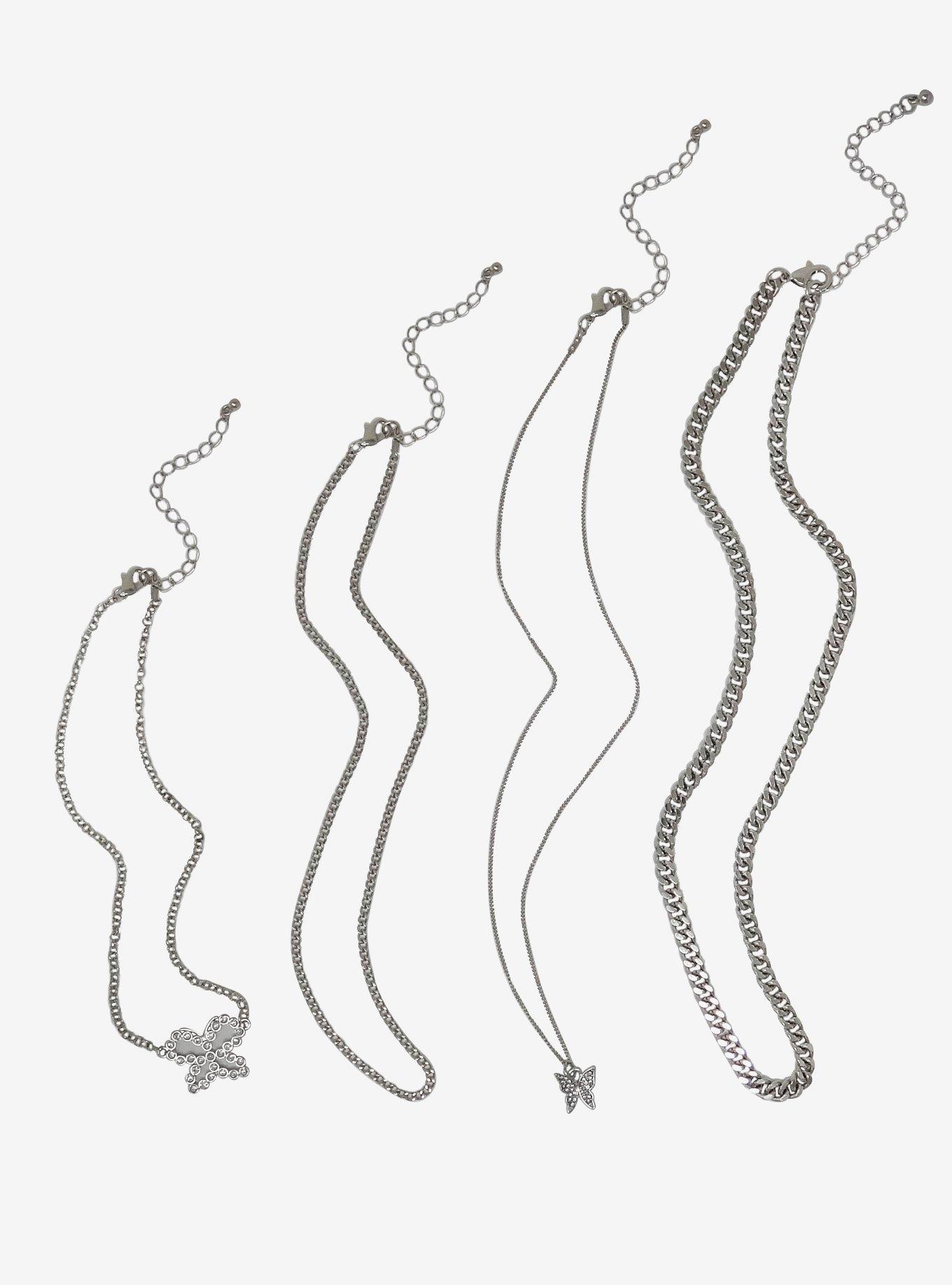 Butterfly Chains Necklace Set, , alternate