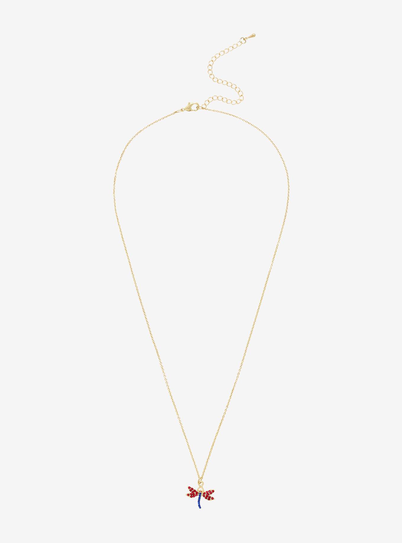 Coraline Dragonfly Dainty Charm Necklace, , alternate