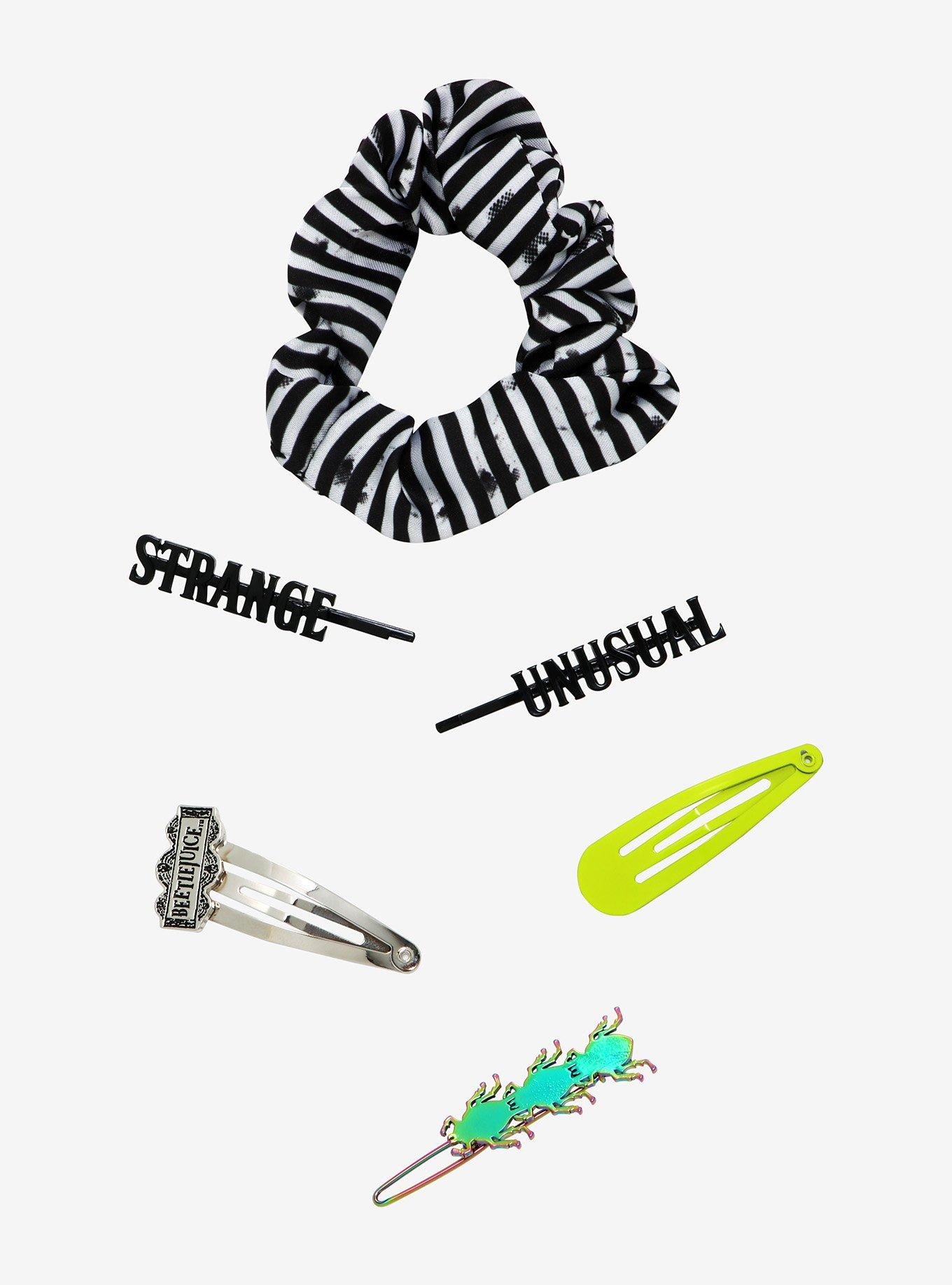 Beetlejuice Striped Hair Accessory Set, , alternate