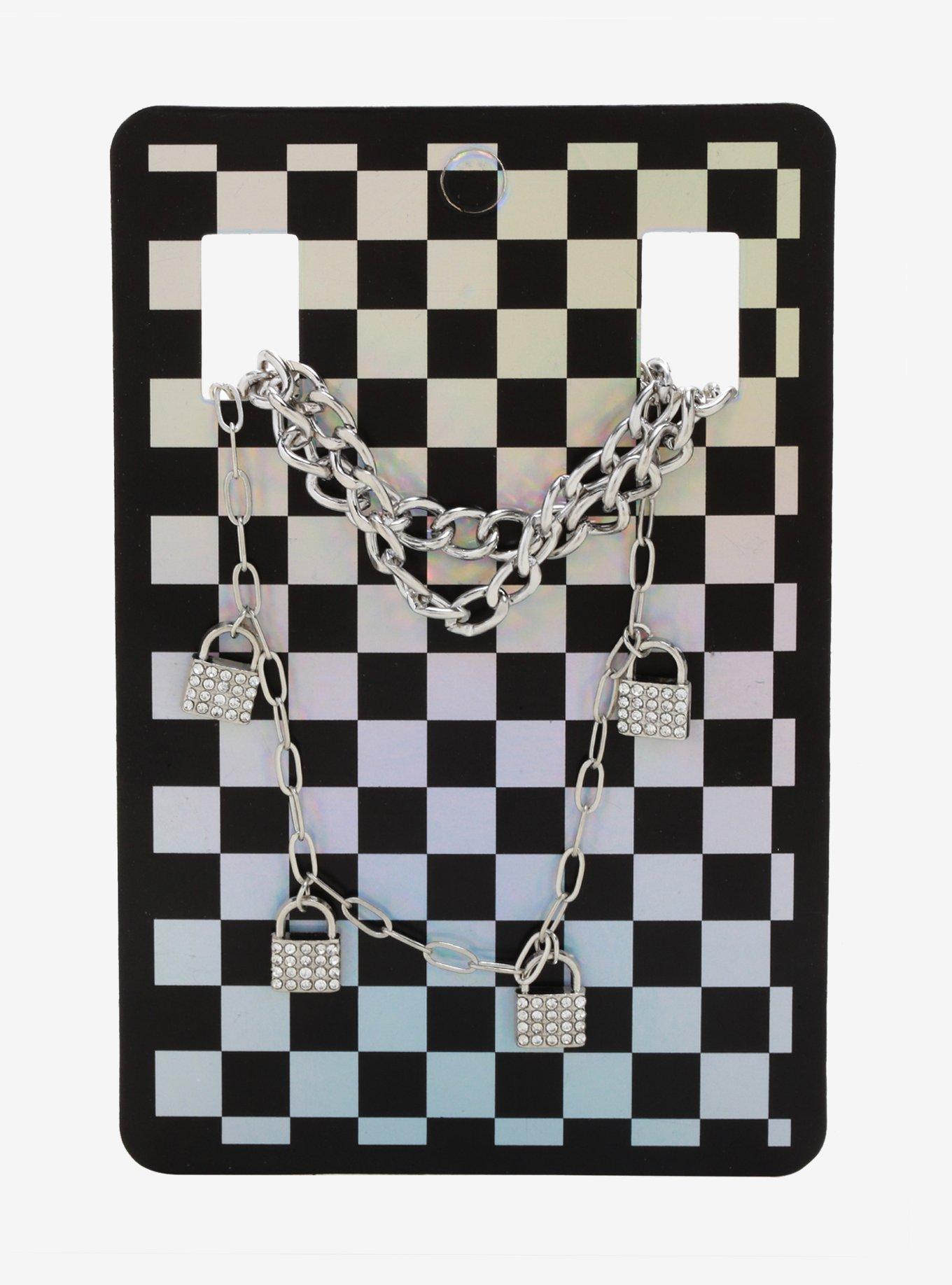 CZ Locket Chain Necklace Set, , alternate