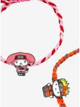 Naruto Shippuden X Hello Kitty And Friends Best Friend Cord Bracelet Set, , alternate