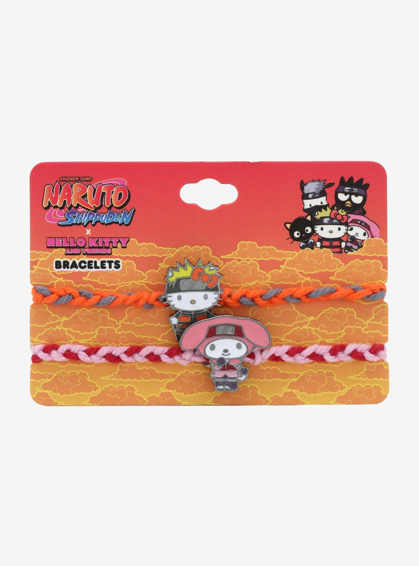 Naruto Shippuden X Hello Kitty And Friends Best Friend Cord Bracelet Set, , alternate