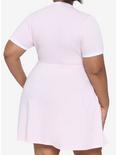 Strawberry Milk Carton Ringer T-Shirt Dress Plus Size, PINK, alternate