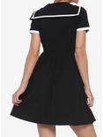 Black & White Sailor Skater Dress, BLACK  WHITE, alternate