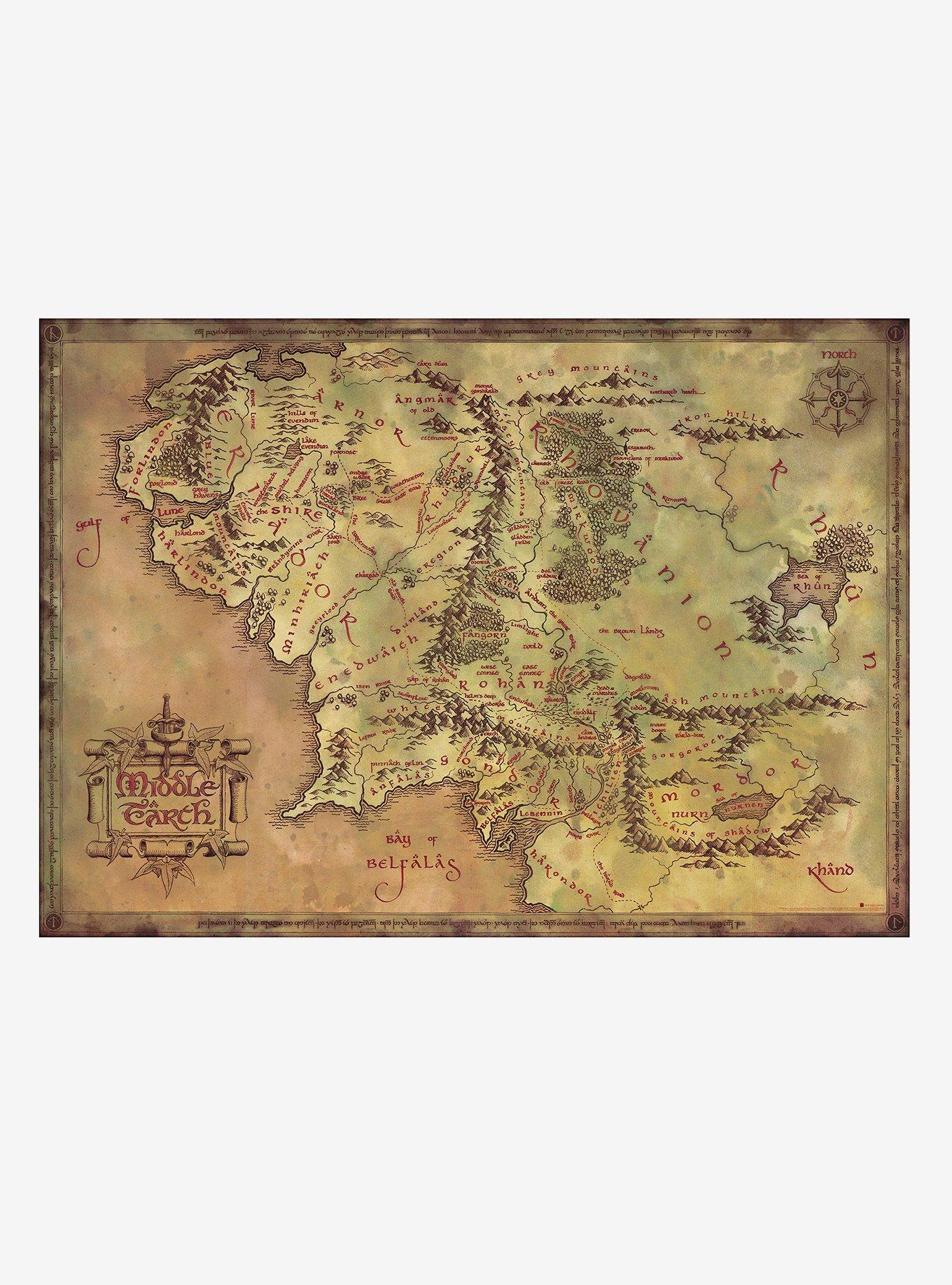 The Lord of the Rings Middle-earth Map 3000-Piece Puzzle, , alternate