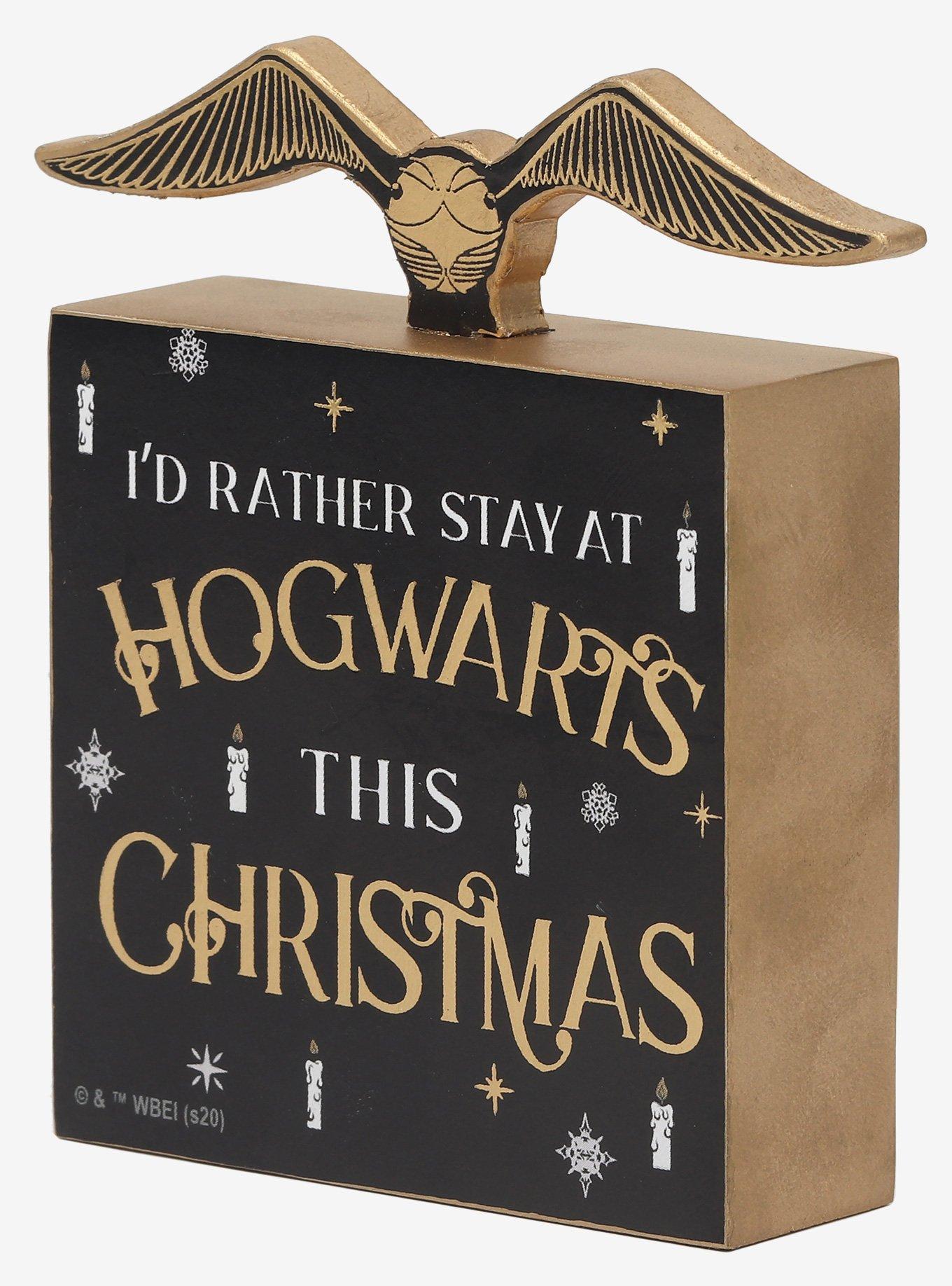 Harry Potter Rather Stay At Hogwarts Wood Wall Art, , alternate