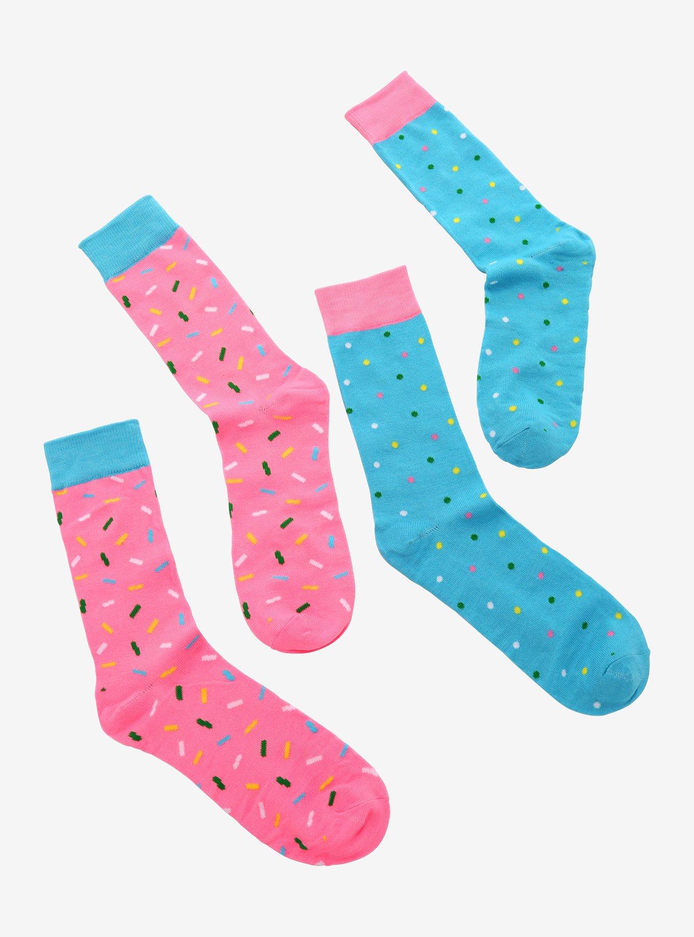 Cupcake Sprinkle Crew Socks 2 Pair, , alternate