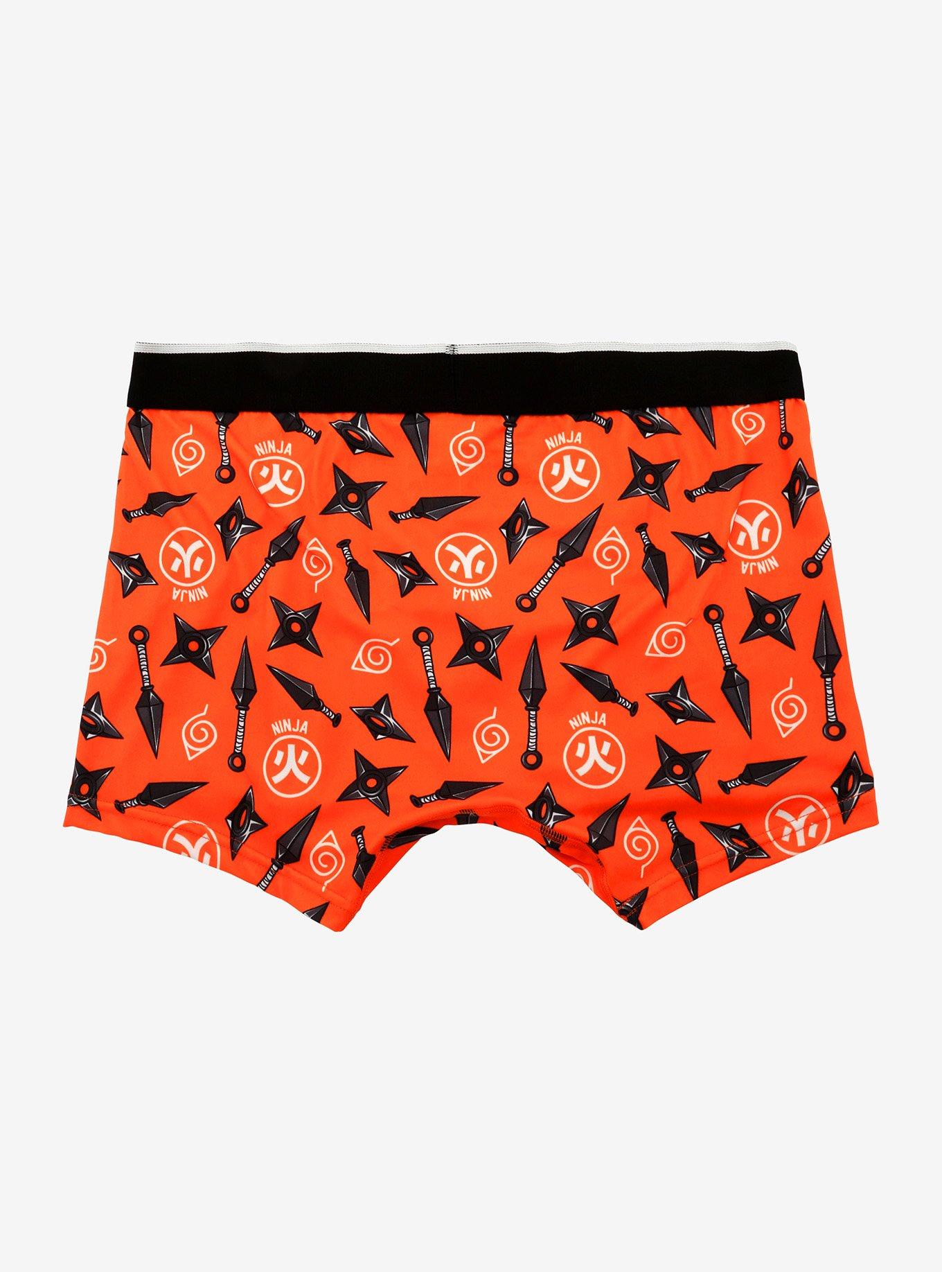 Naruto Shippuden Shuriken Kunai Boxer Briefs, ORANGE, alternate