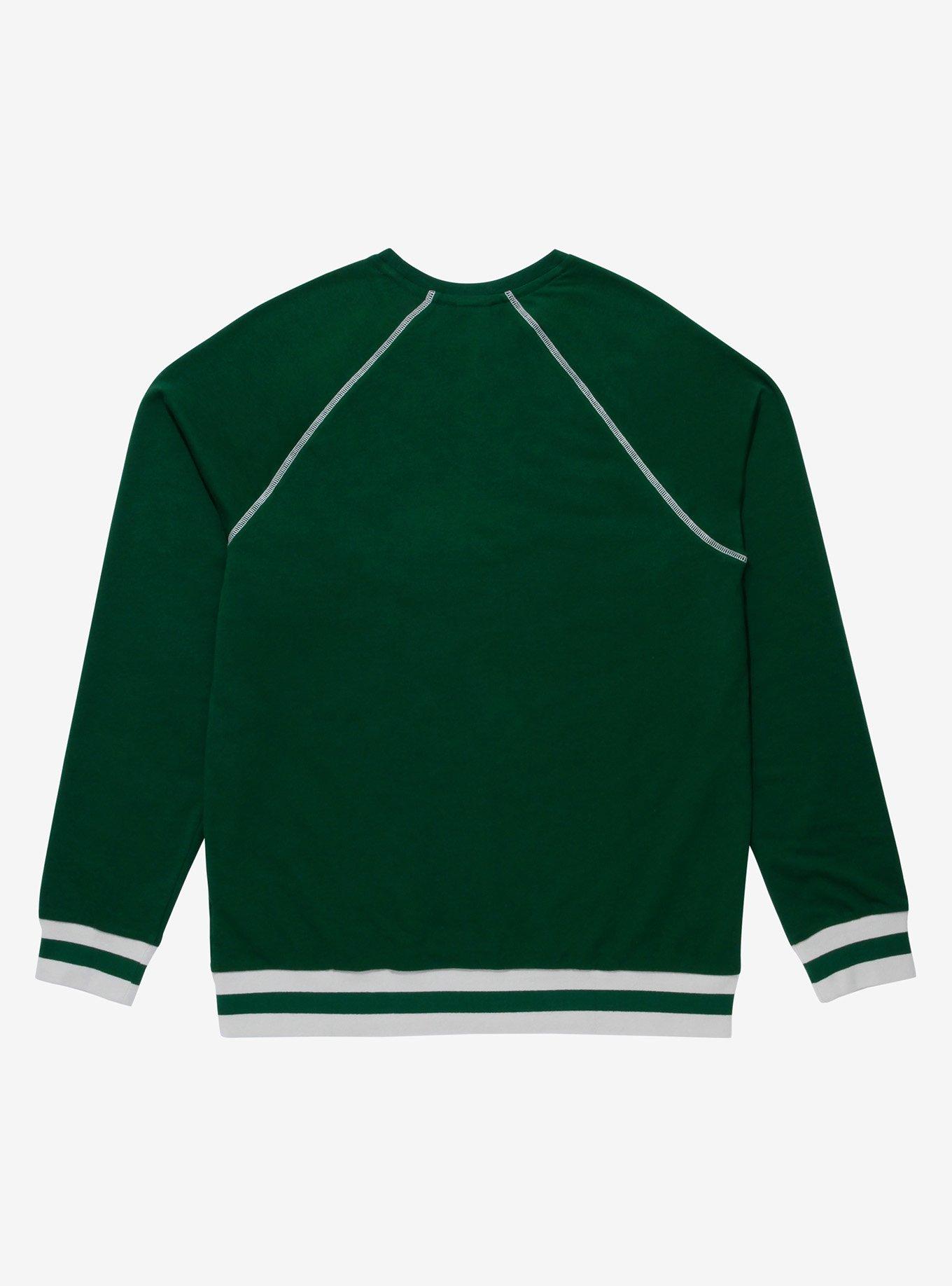 Harry Potter Slytherin Collegiate Crewneck - BoxLunch Exclusive, DARK GREEN, alternate