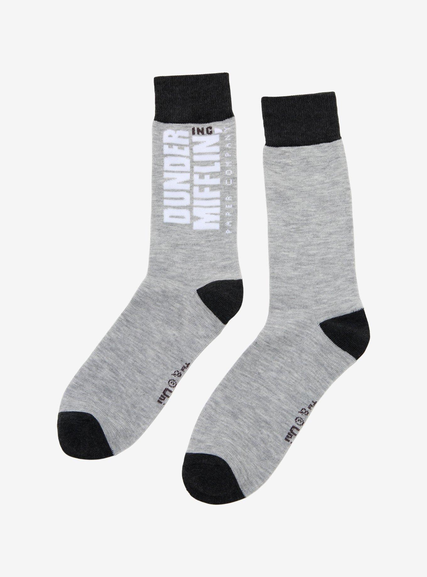 The Office Dunder Mifflin Crew Socks, , alternate