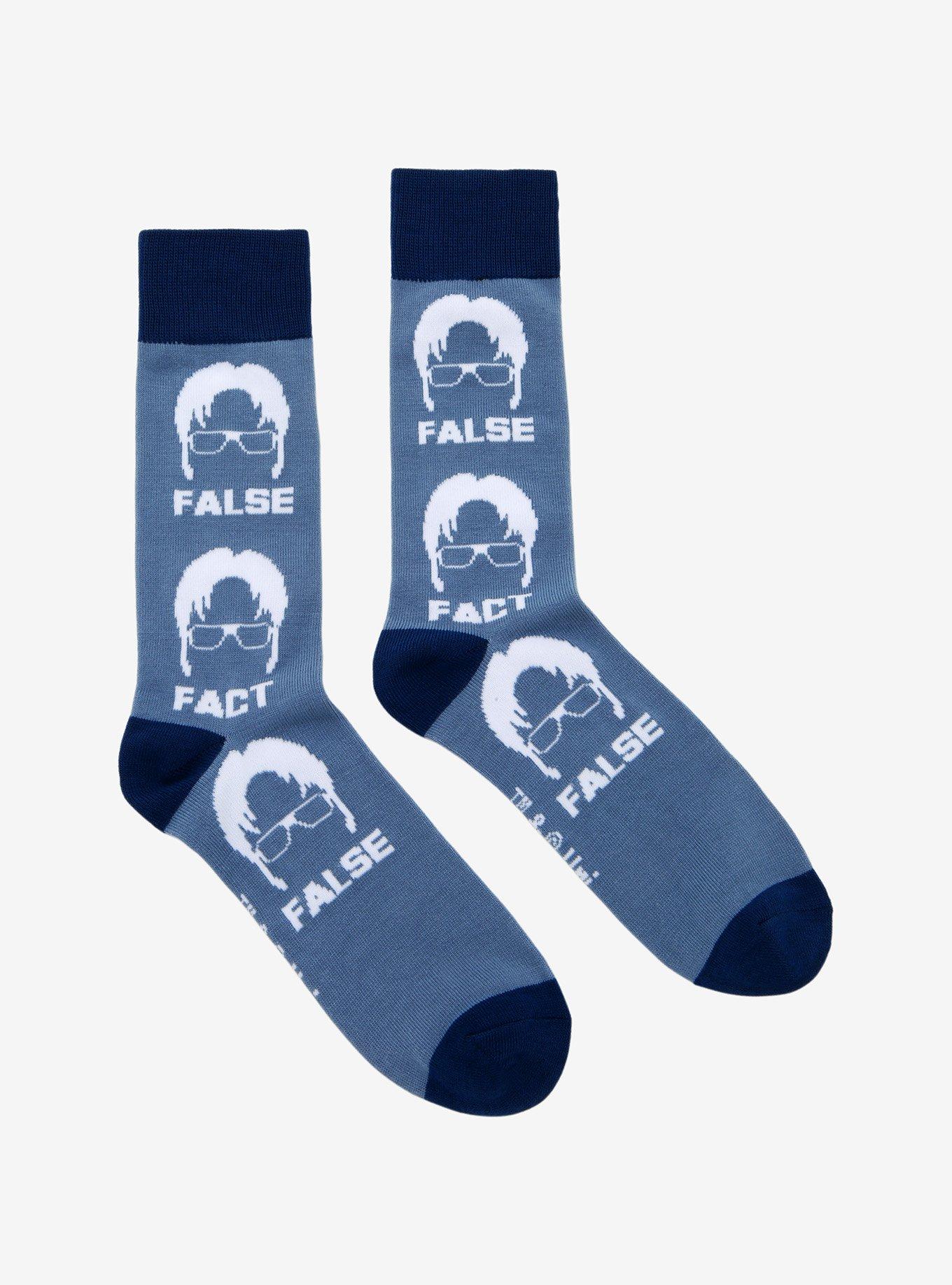 The Office Dwight Fact False Crew Socks, , alternate