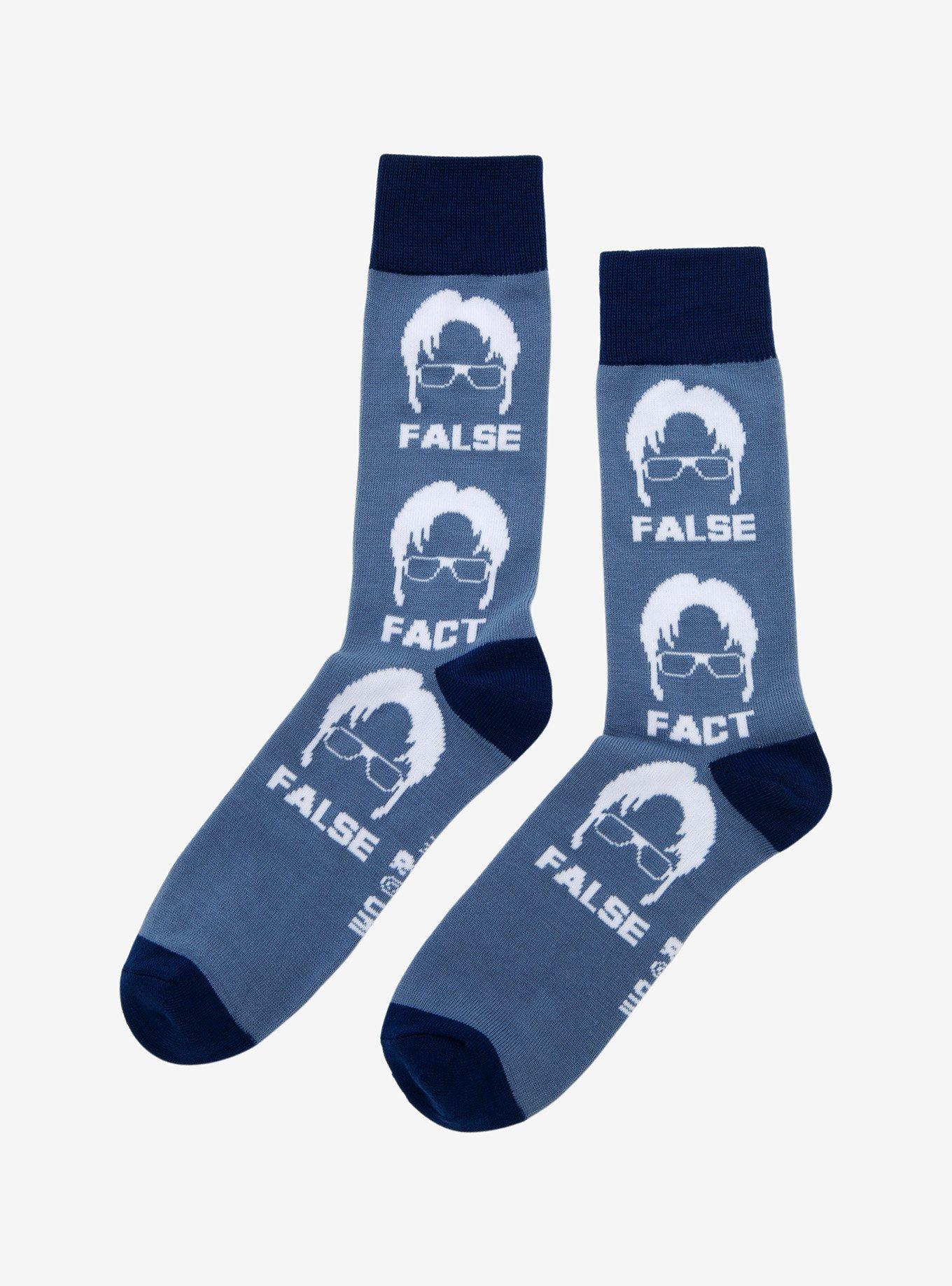 The Office Dwight Fact False Crew Socks, , alternate