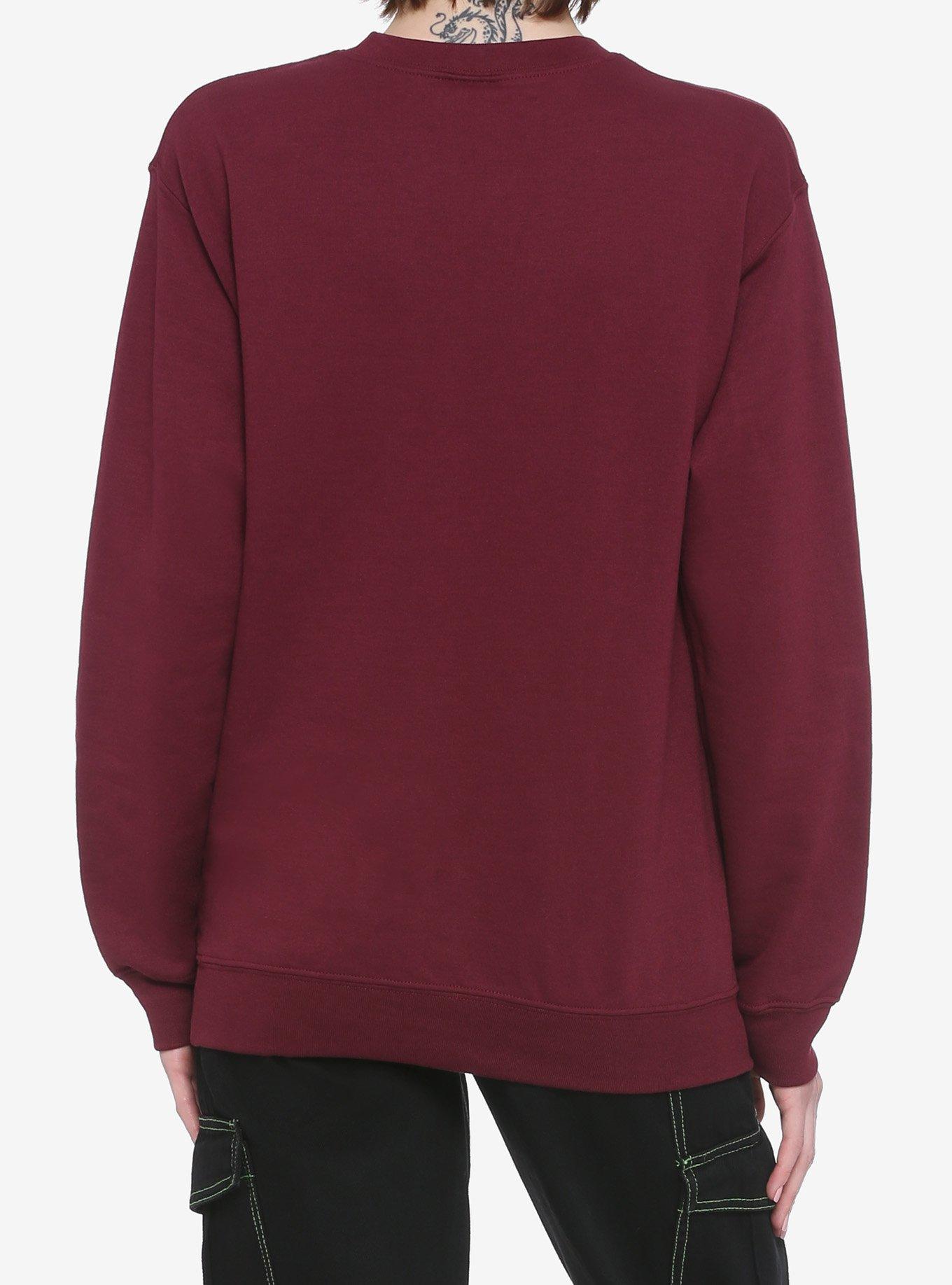 Beetlejuice Handbook For The Recently Deceased Maroon Girls Sweatshirt, MULTI, alternate