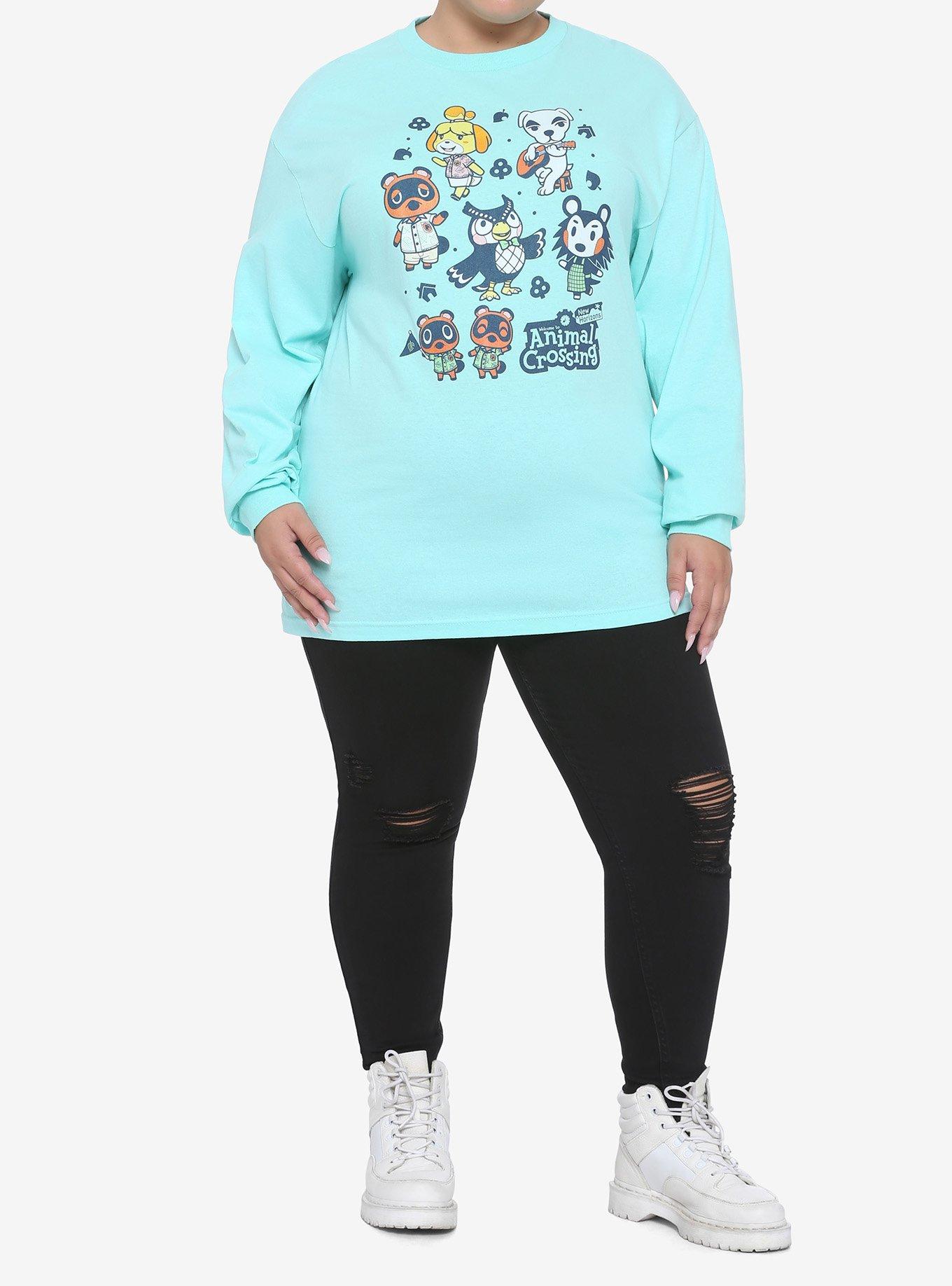 Animal Crossing: New Horizons Dancing Characters Girls Long-Sleeve T-Shirt Plus Size, MULTI, alternate