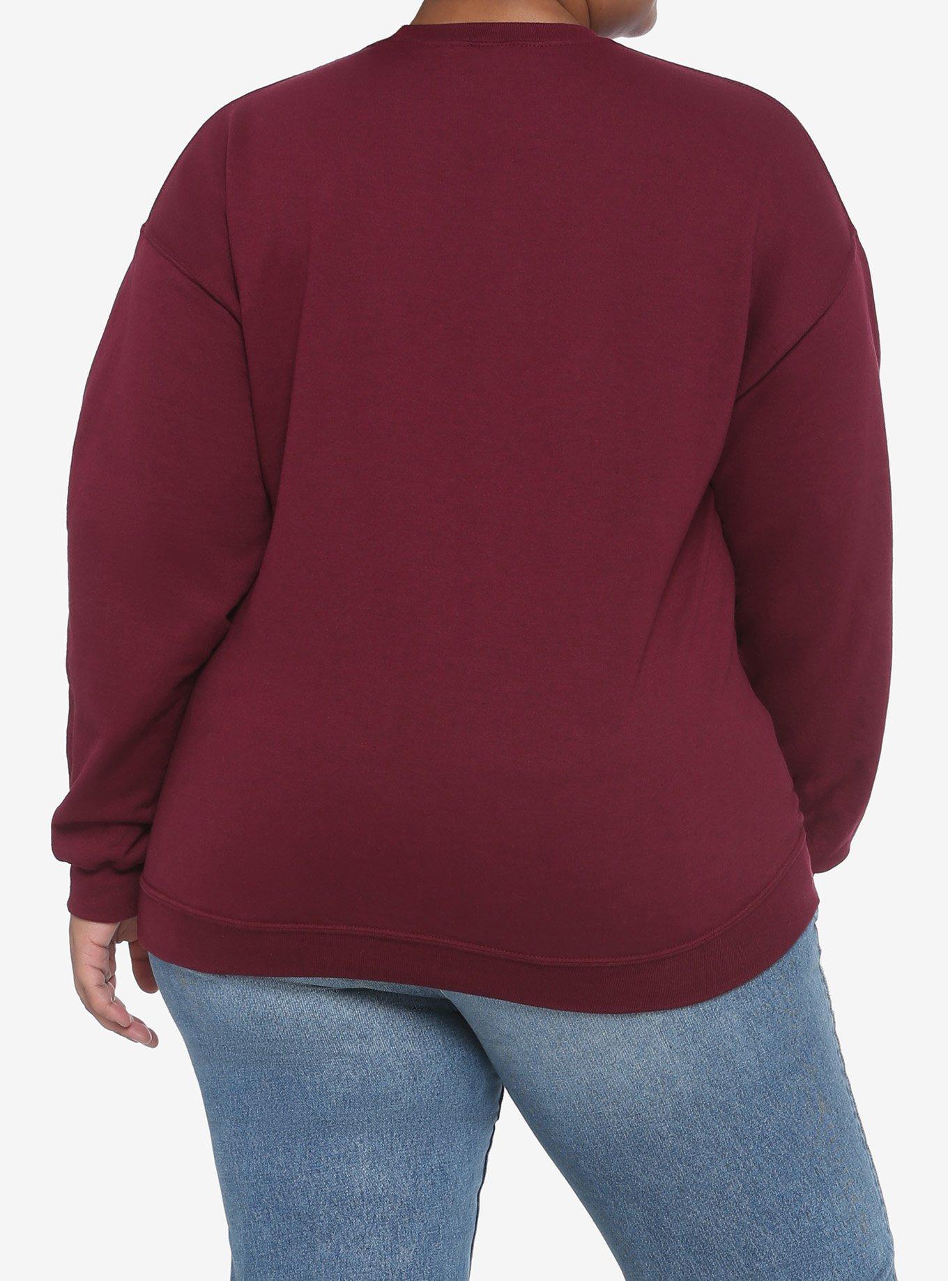 Beetlejuice Handbook For The Recently Deceased Maroon Girls Sweatshirt Plus Size, MULTI, alternate