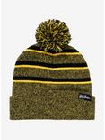 Harry Potter Hufflepuff Striped Pom Cuff Beanie - BoxLunch Exclusive, , alternate