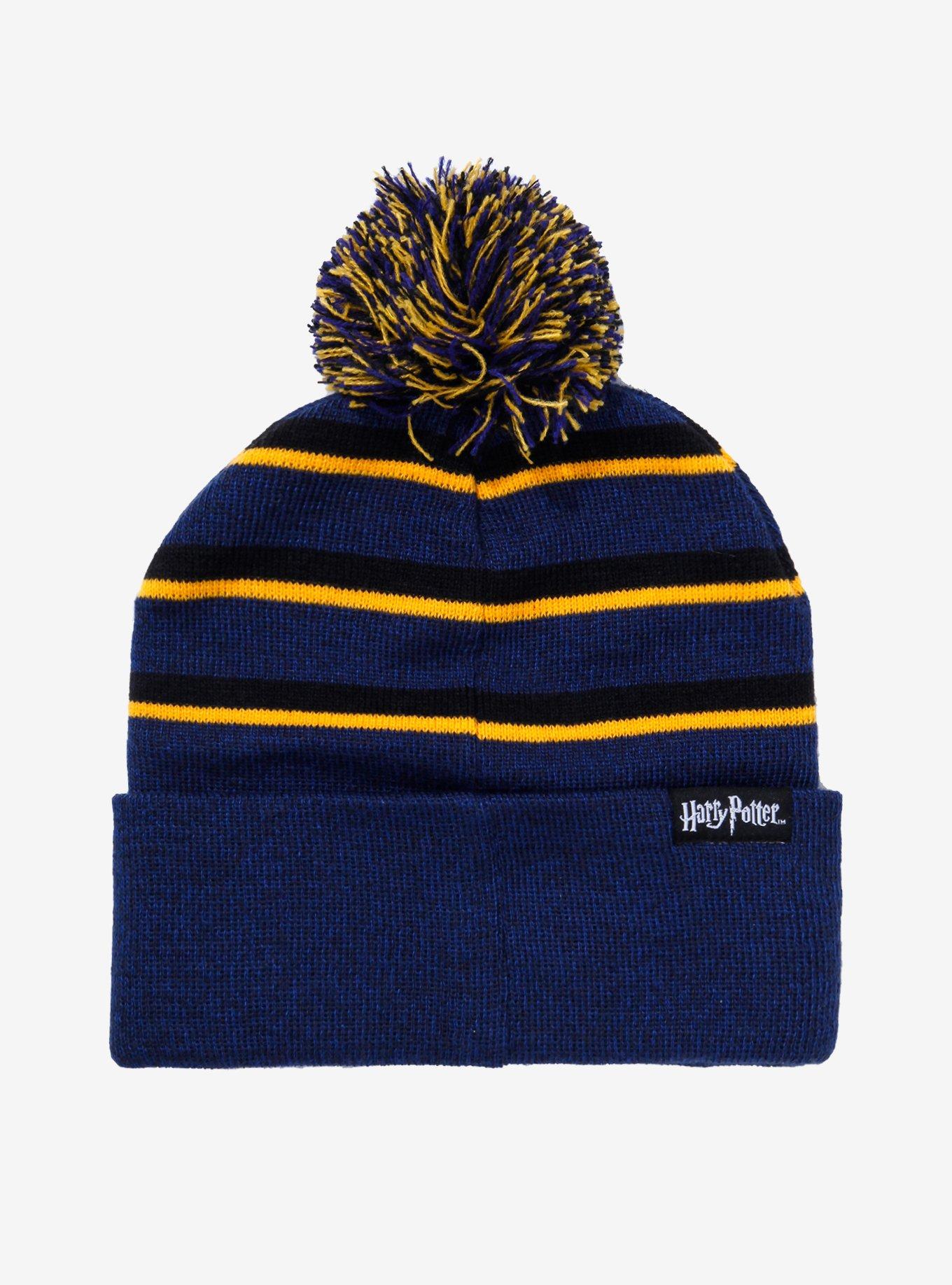 Harry Potter Ravenclaw Striped Pom Cuff Beanie - BoxLunch Exclusive, , alternate